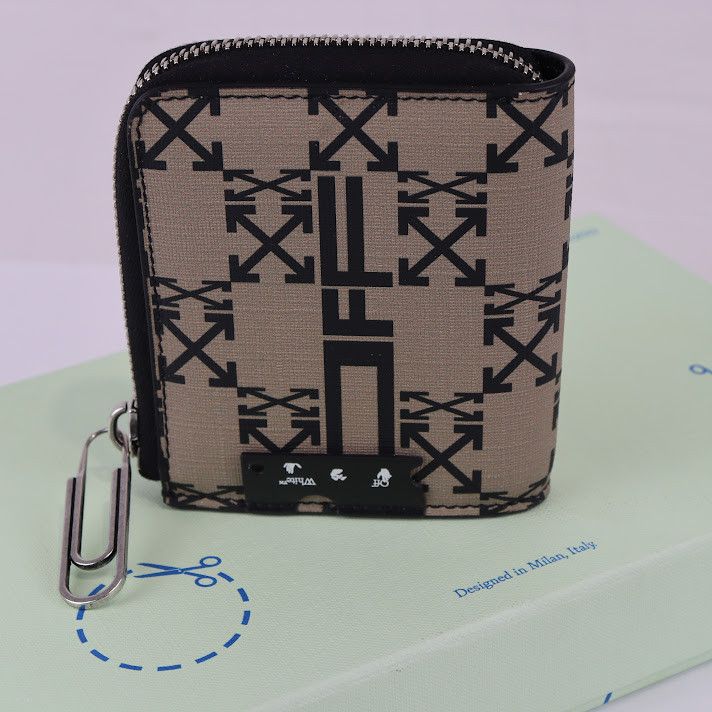 Off-White o1rshd1 Q:3 / Size: OS / Monogram Zip Around Wallet Brown Size ONE SIZE - 2 Thumbnail