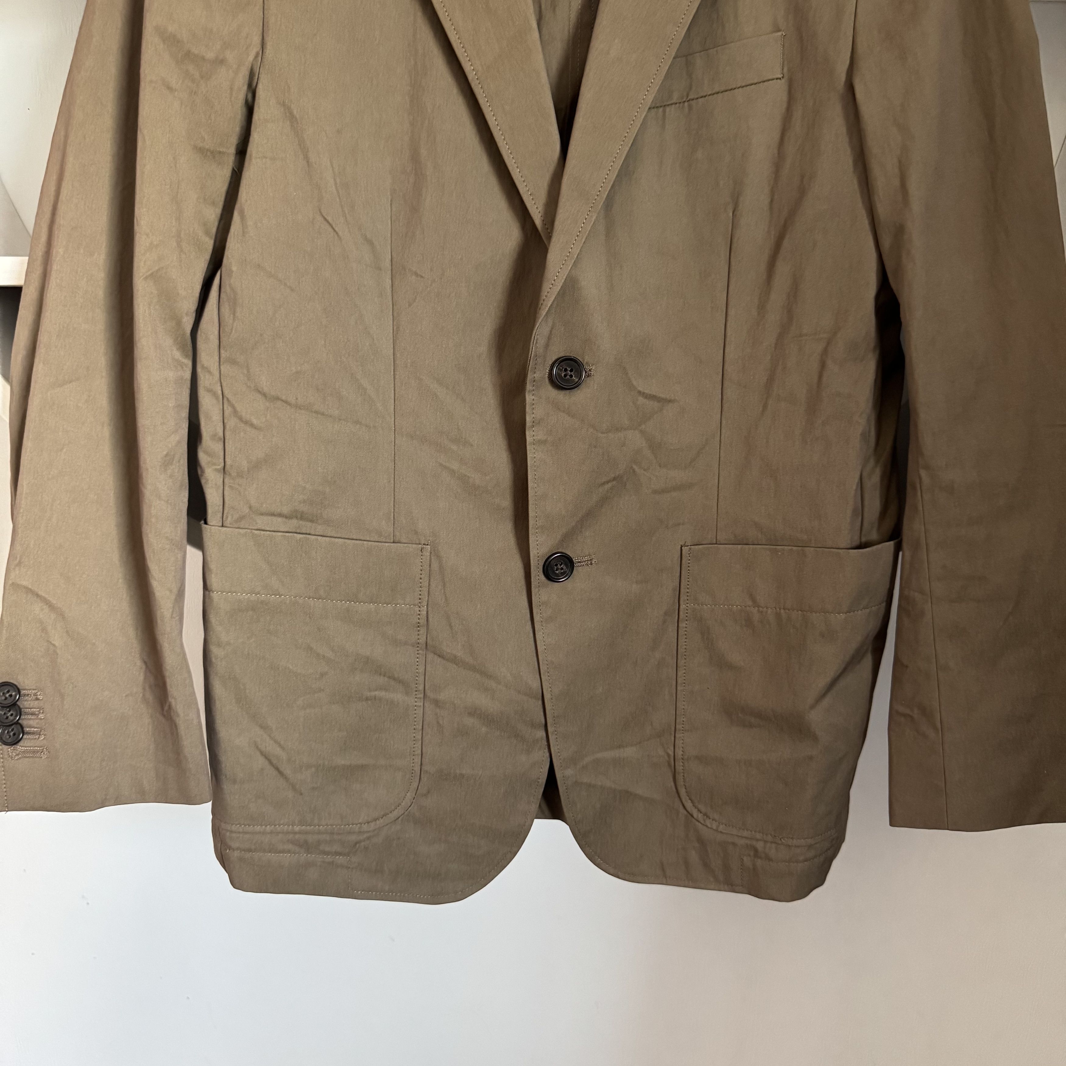 ARKET BESTE 319 Italy Cotton Nylon Twill Brown Blazer Jacket