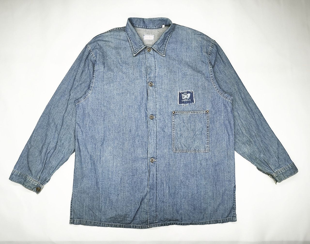Blue Blue Japan BLUE BLUE SOS selvedge buttonfly chore jacket Size US L / EU 52-54 / 3 - 1 Thumbnail