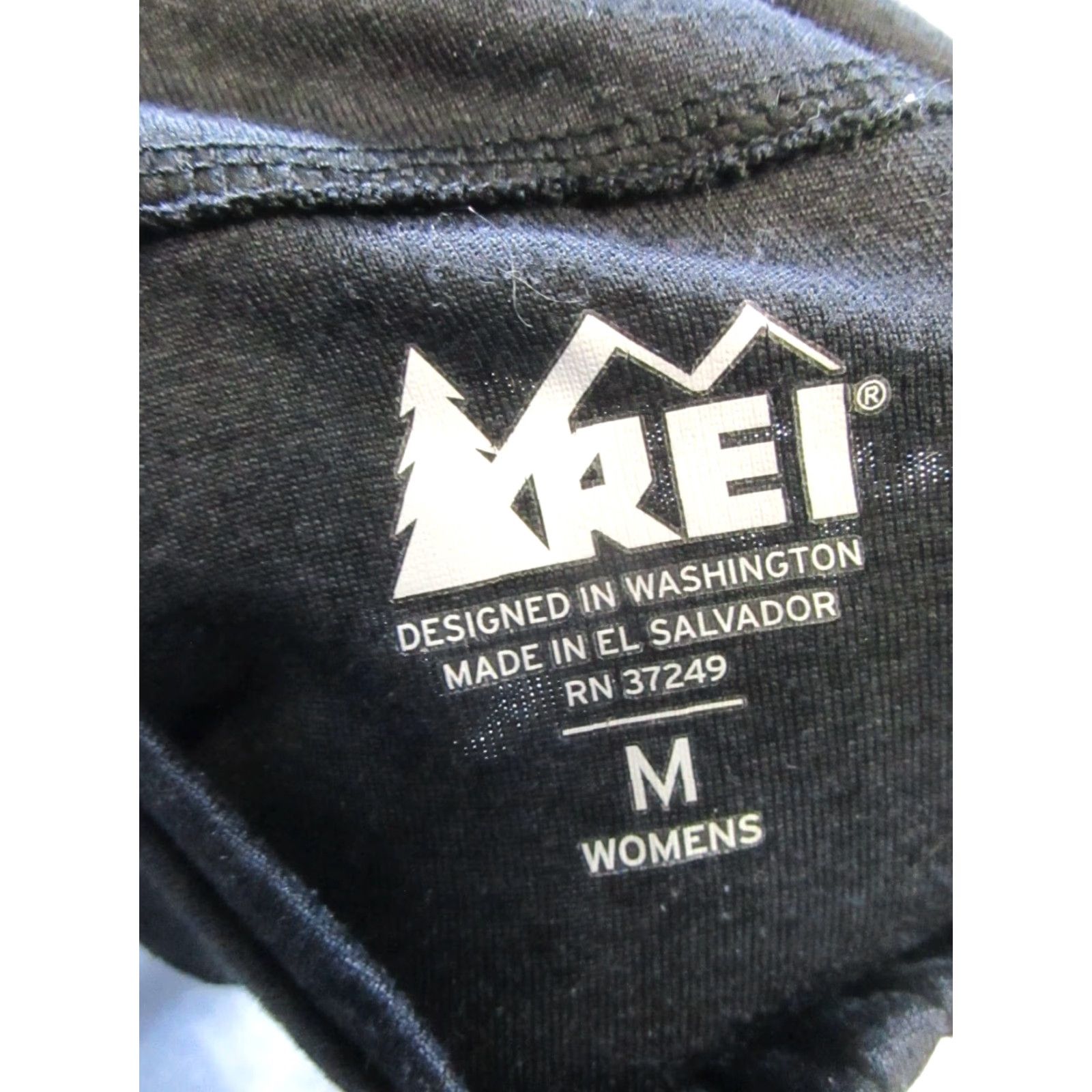 Vintage REI Womens Medium Black Hiking Quarter Zip Mock Neck Pullover Sweater Activewear Casual Sportswear - Mens? Wait end. Size M / US 6-8 / IT 42-44 - 3 Thumbnail