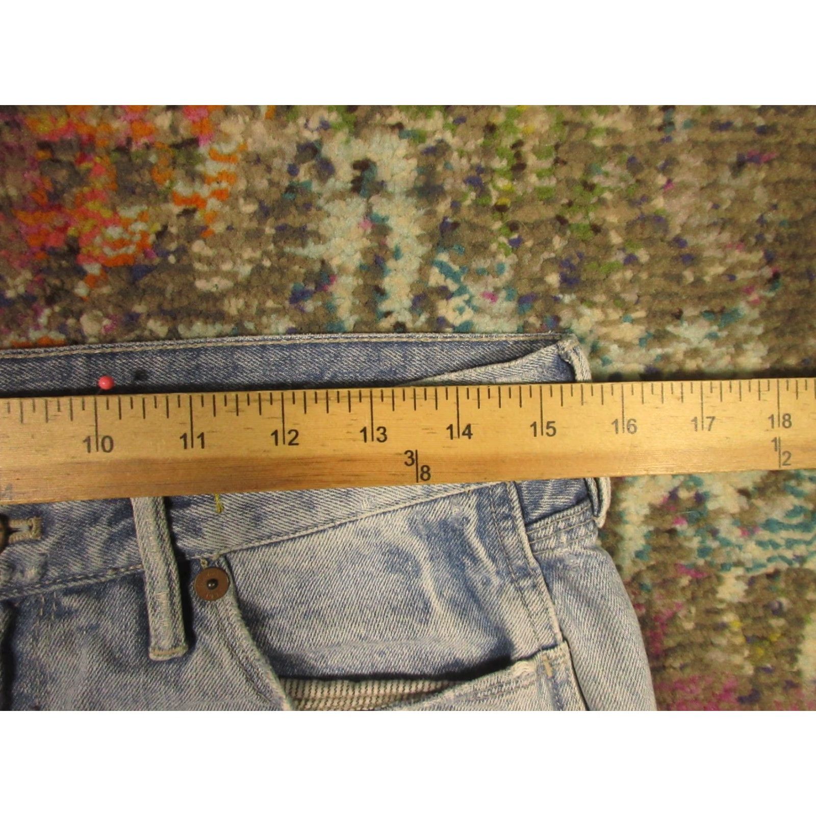 Madewell Madewell Shorts Womens 27 Relaxed Mid-Length Folded Hem Distressed Denim 30x4 Blue 5-Pocket Style Cut-Off Casual Summer Womens Size 27" / US 4 / IT 40 - 5 Thumbnail