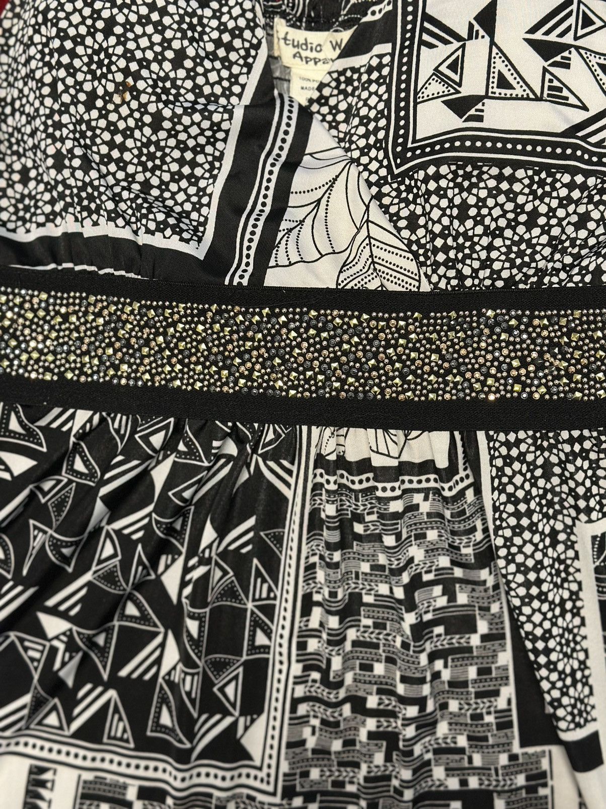 Other Vintage black and white print dress Size M / US 6-8 / IT 42-44 - 6 Thumbnail