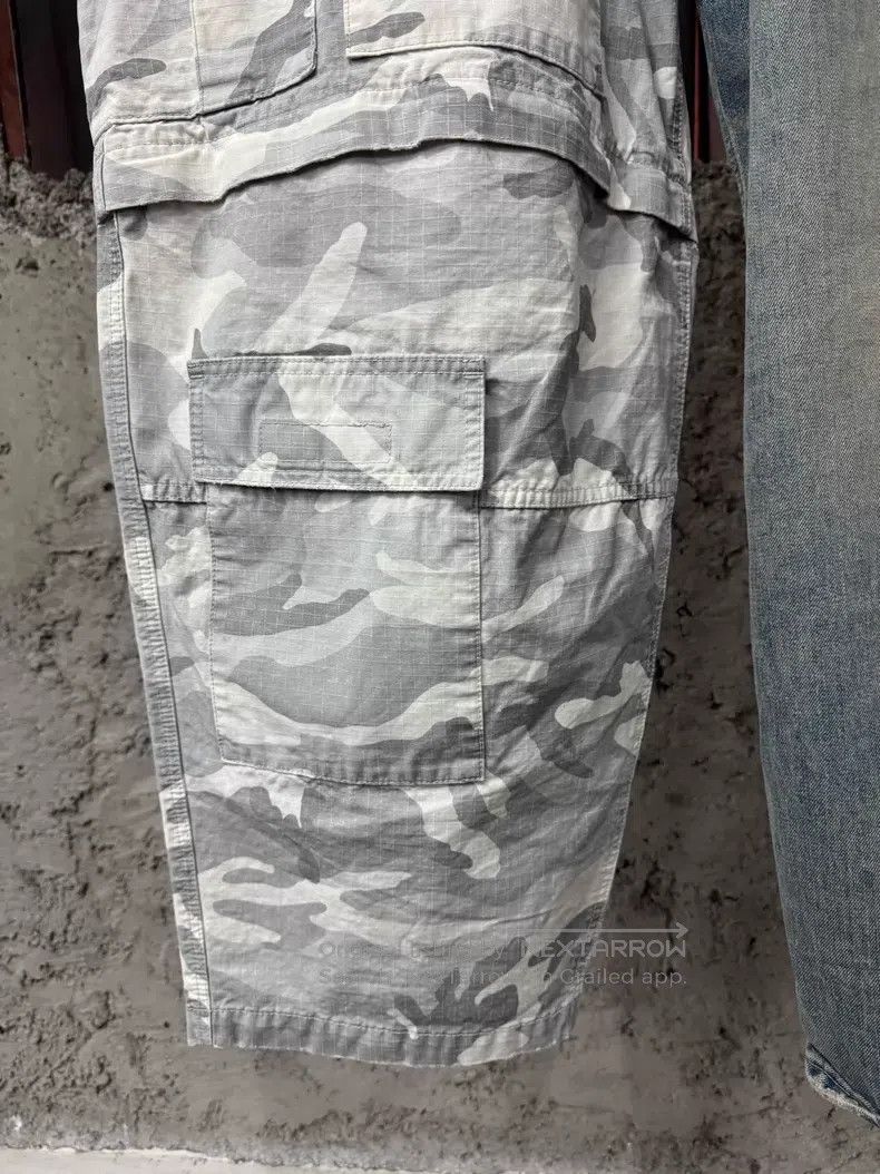 Balenciaga Balenciaga size XS Camouflage Patchwork Denim Cargo Pants Size US 26 / EU 42 - 5 Thumbnail