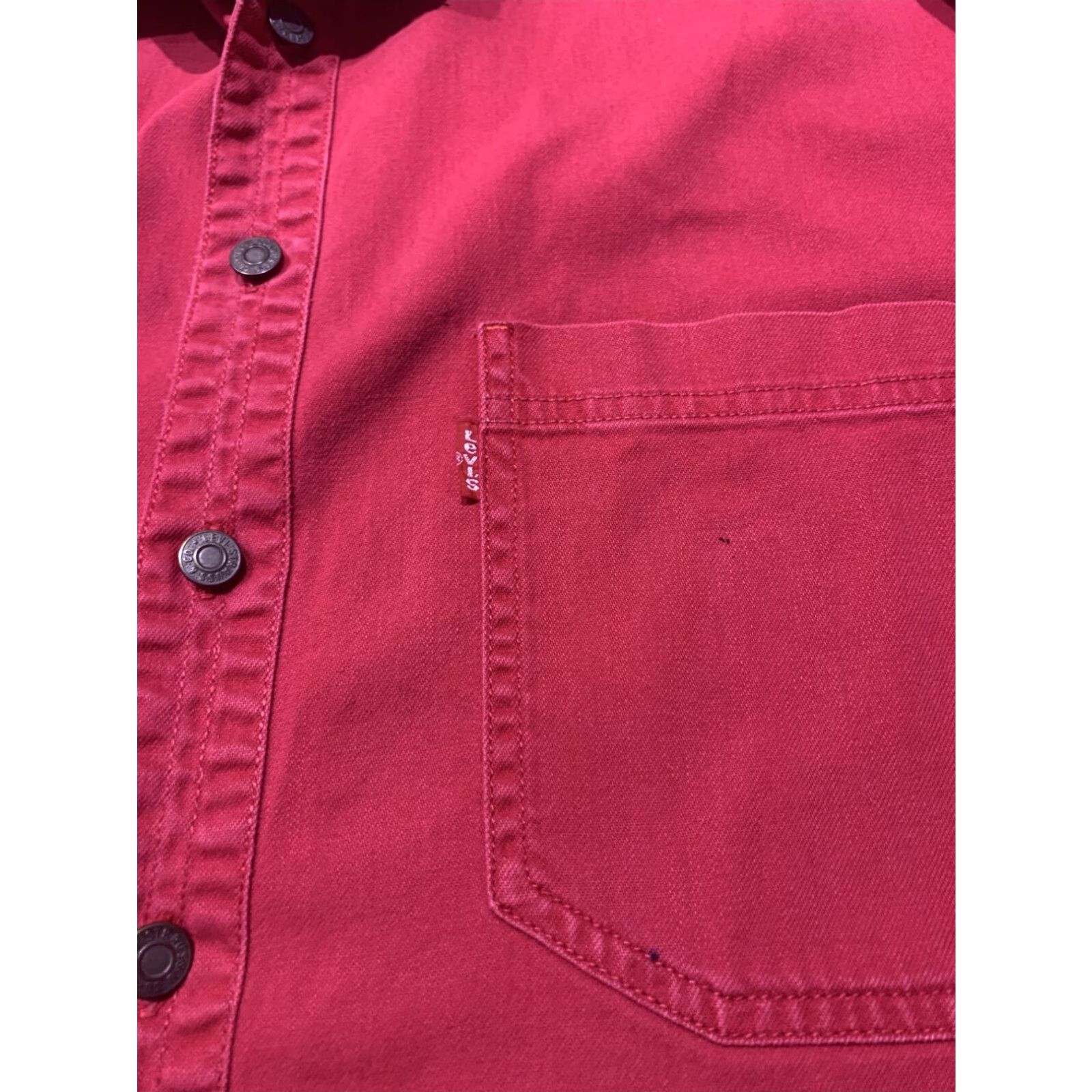 Levi's VINTAGE Levi's Button Down Shirt Medium Red Stud Buttons 1990s Mens Size US M / EU 48-50 / 2 - 7 Thumbnail