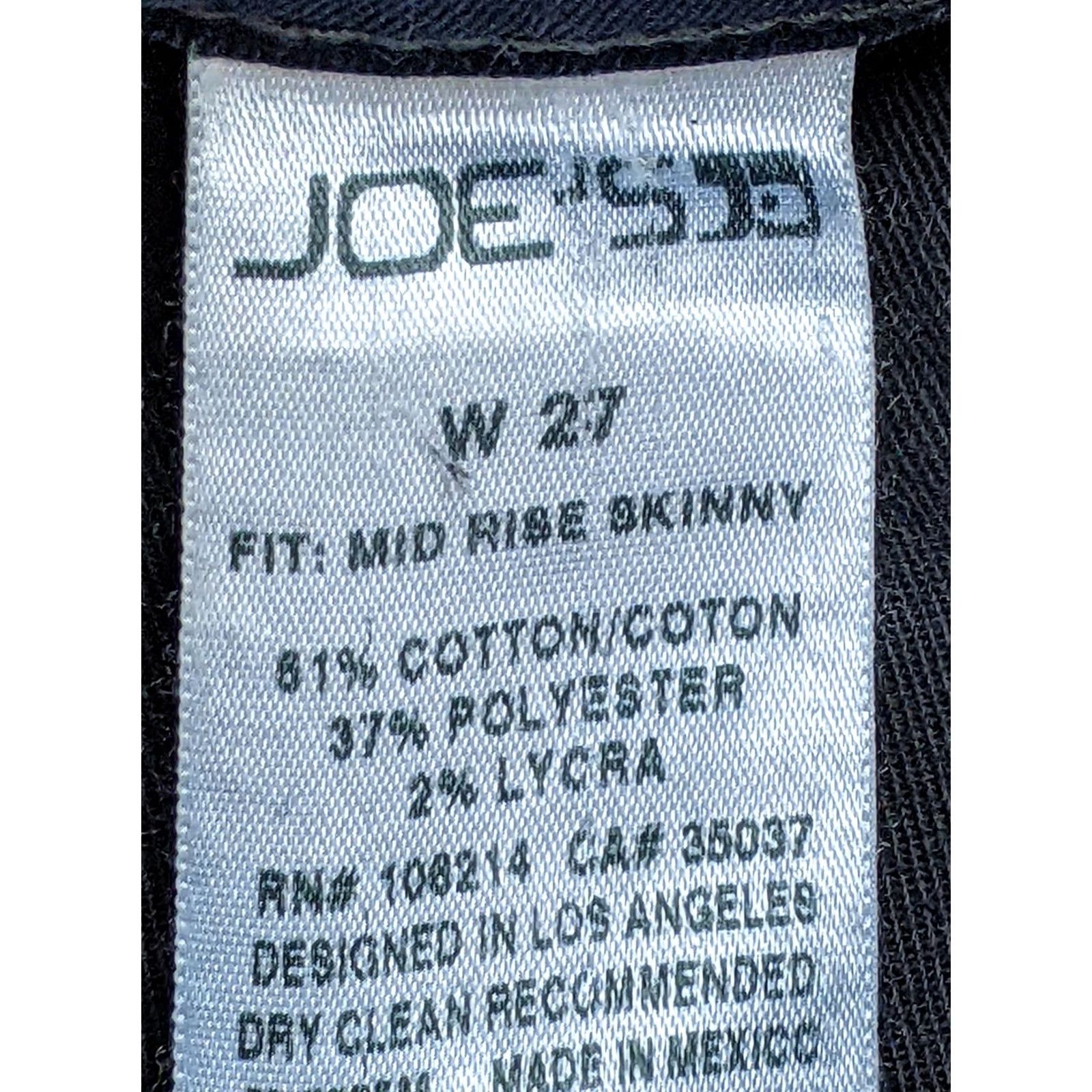 Vintage Joes Alessia Mid Rise Skinny Womens Size 27 (4) Blue Jean Destroyed Black Weft Denim Shirt? Size 29" - 5 Thumbnail