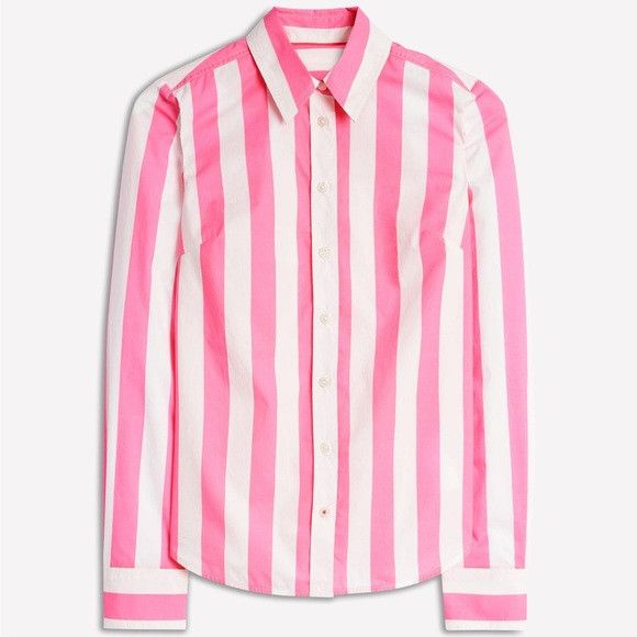 Boden BODEN Sienna Cotton ShirtPink Rose Wide Stripe size 12R NWT Size XL / US 12-14 / IT 48-50 - 6 Thumbnail