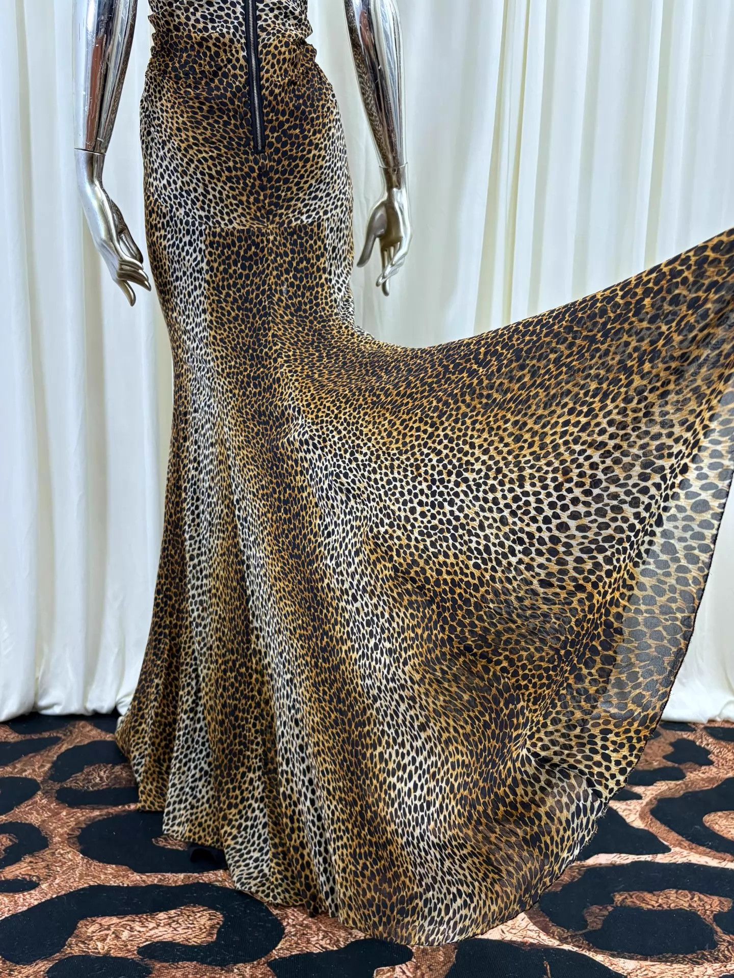 Dolce & Gabbana D&G 2007FW Leopard Silk Cami Gown Size M / US 6-8 / IT 42-44 - 5 Thumbnail