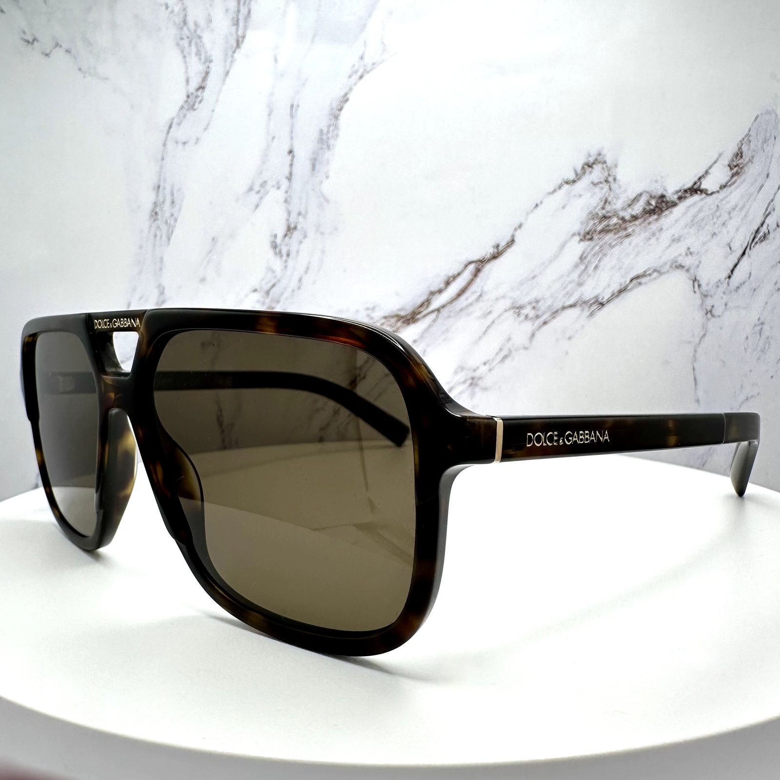 Dolce & Gabbana New Dolce & Gabbana Sunglasses Brown Aviator Pilot Gold Size ONE SIZE - 3 Thumbnail