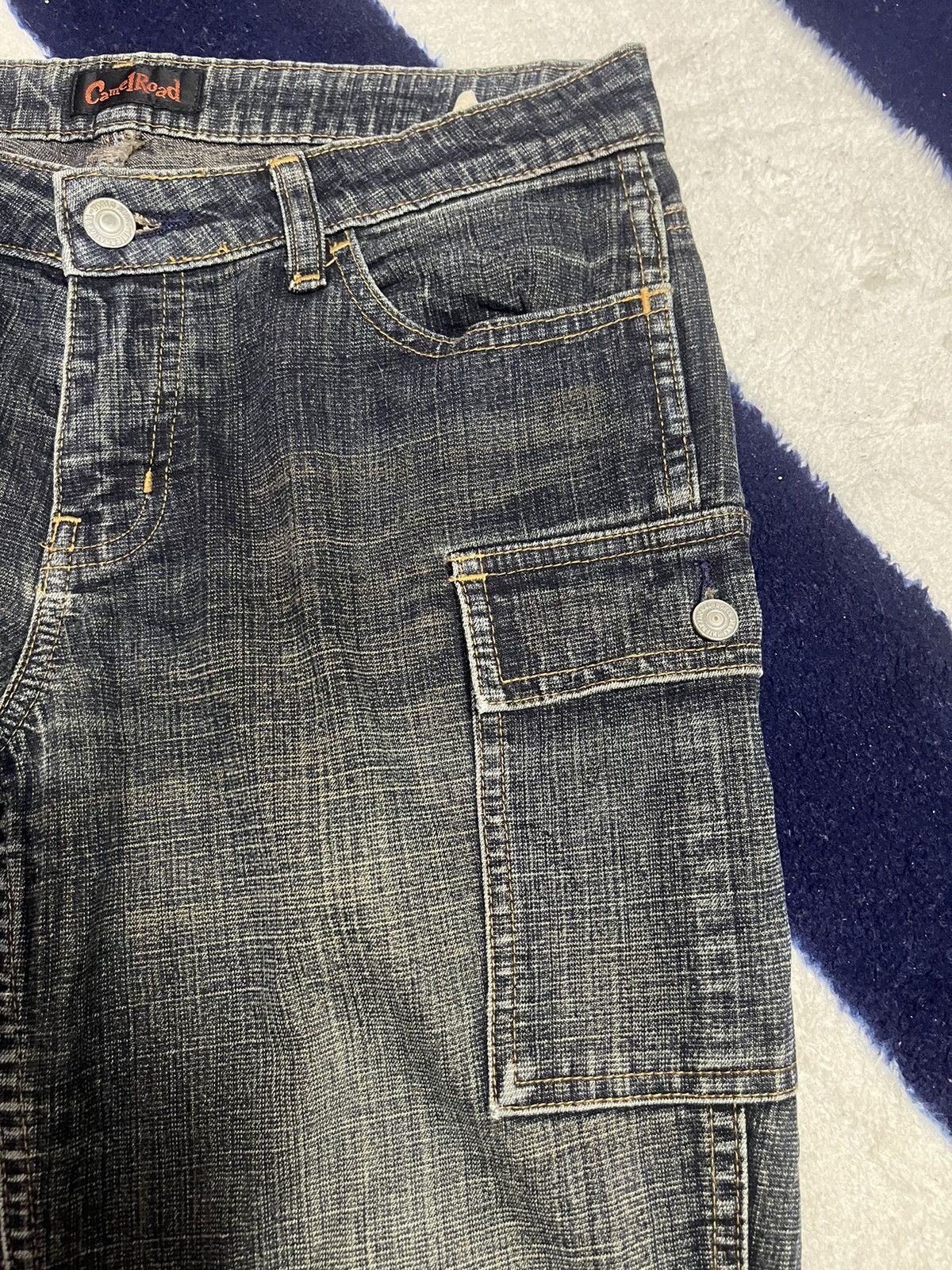 Japanese Brand Camel Road 3 Quarter Cargo Jeans Size 30" / US 8 / IT 44 - 10 Thumbnail