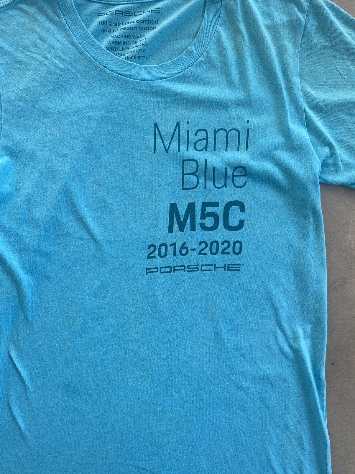 Porsche Design × Vintage PORSCHE 911 MIAMI BLUE PROMO TEE Size US S / EU 44-46 / 1 - 3 Thumbnail