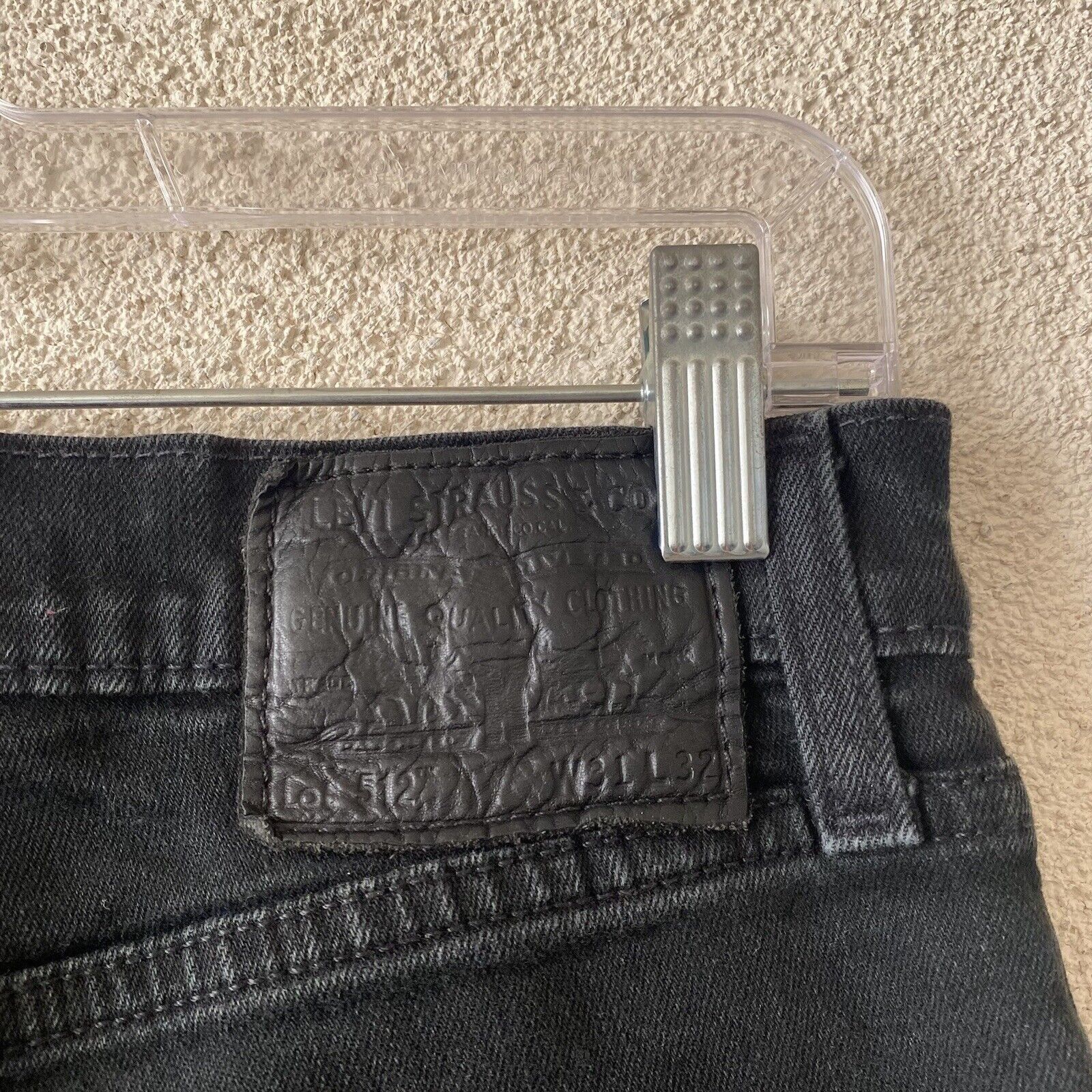 Levi's LEVIS 512 Womens Jeans Black Skinny Taper Stretch Premium Bi Size 32" / US 10 / IT 46 - 2 Thumbnail