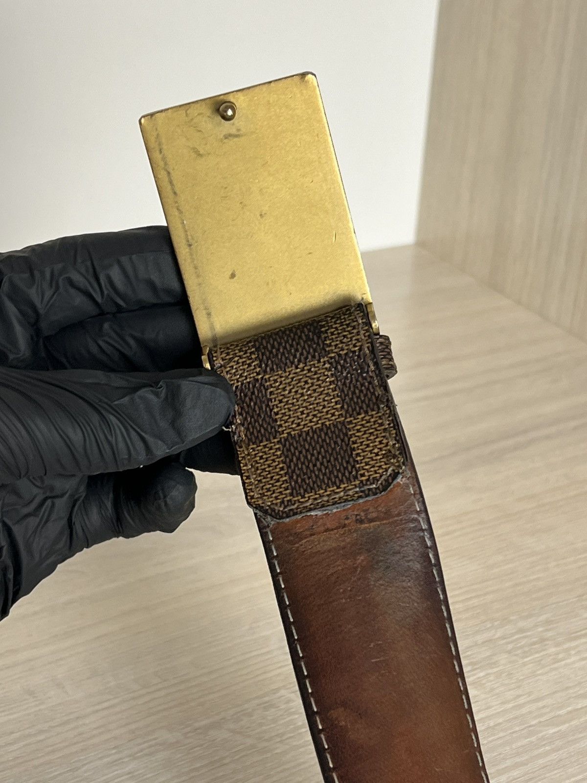 Louis Vuitton Louis Vuitton Damier Ebene Inventeur Belt Size 40 - 15 Thumbnail