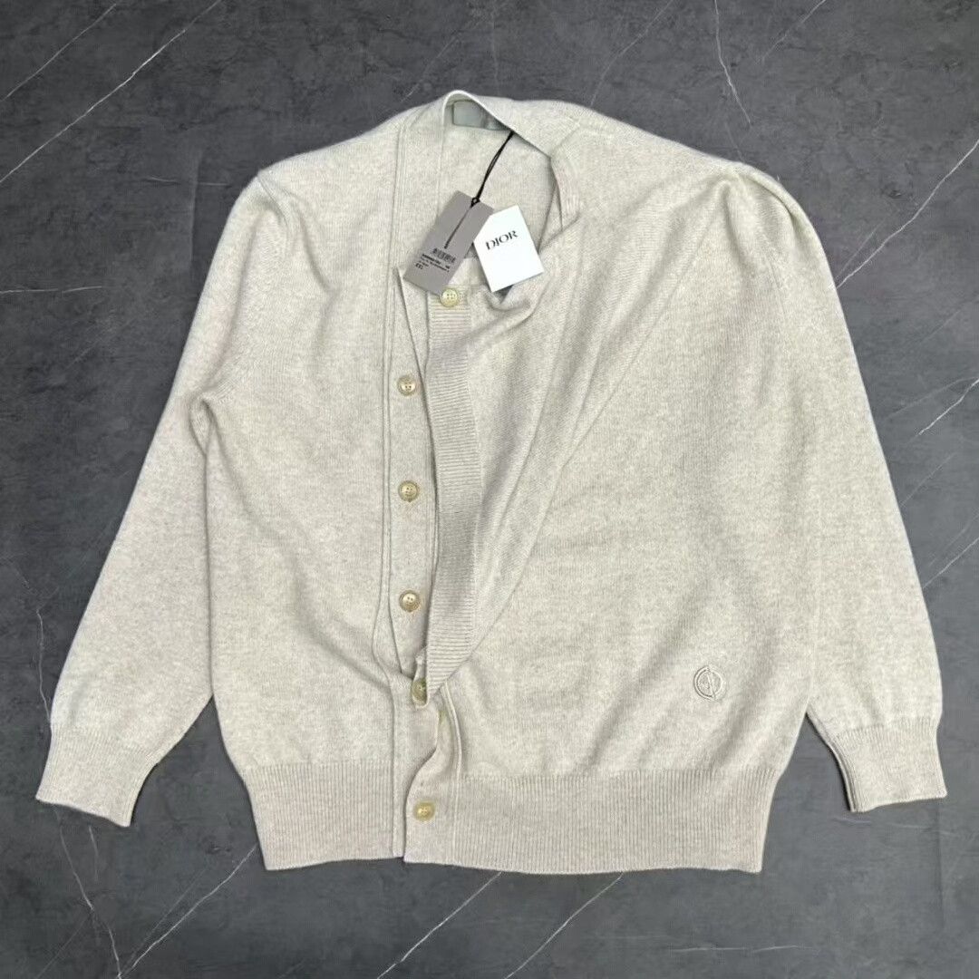 Dior Dior SS23 Beige High Neck Cardigan Size XXL / US 16-18 / IT 52-54 - 1 Thumbnail