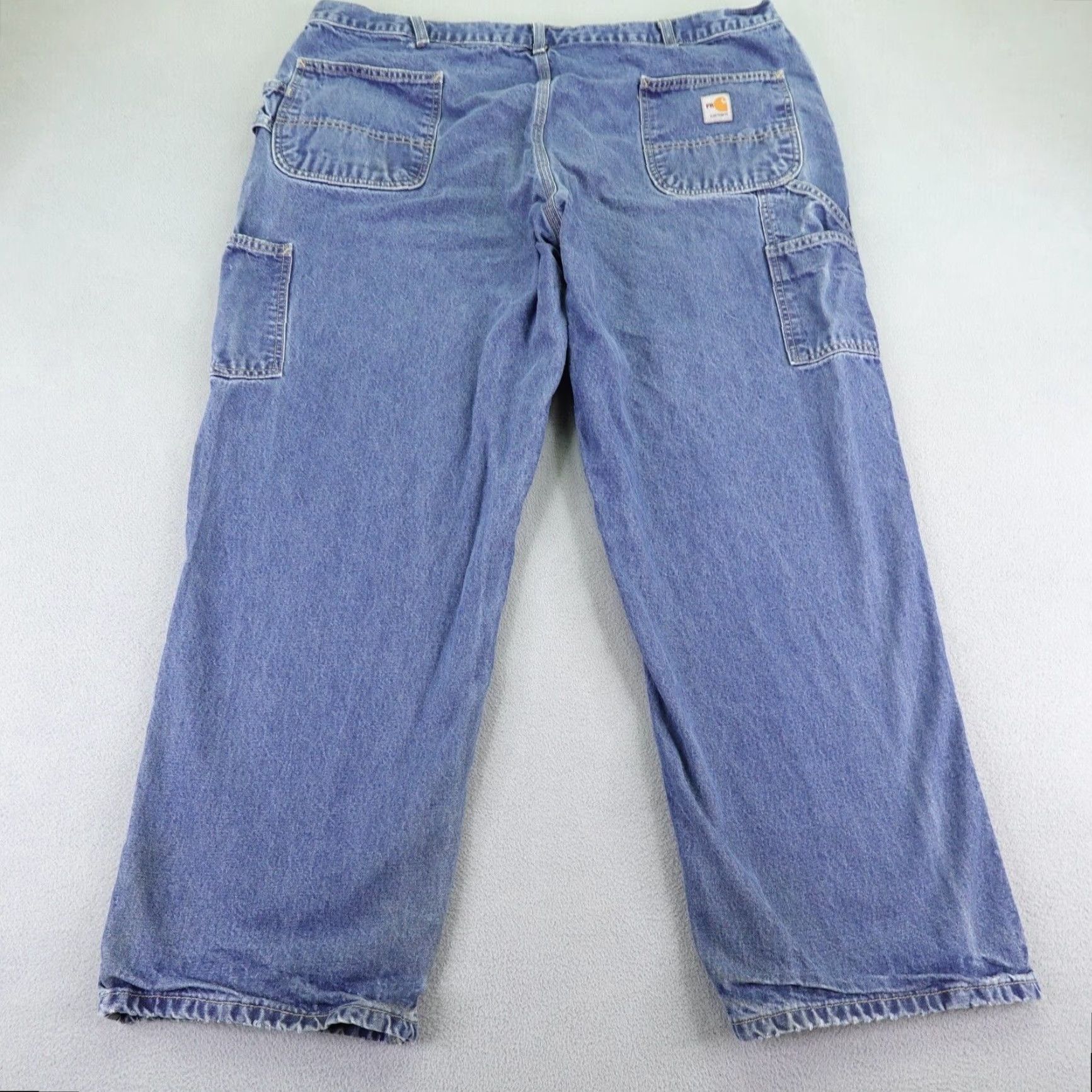 Carhartt VINTAGE Carhartt Jeans Mens 44x30 Denim Flame Resistant Carpenter Regular Fit Big & Tall Blue Size US 42 / EU 58 - 7 Thumbnail