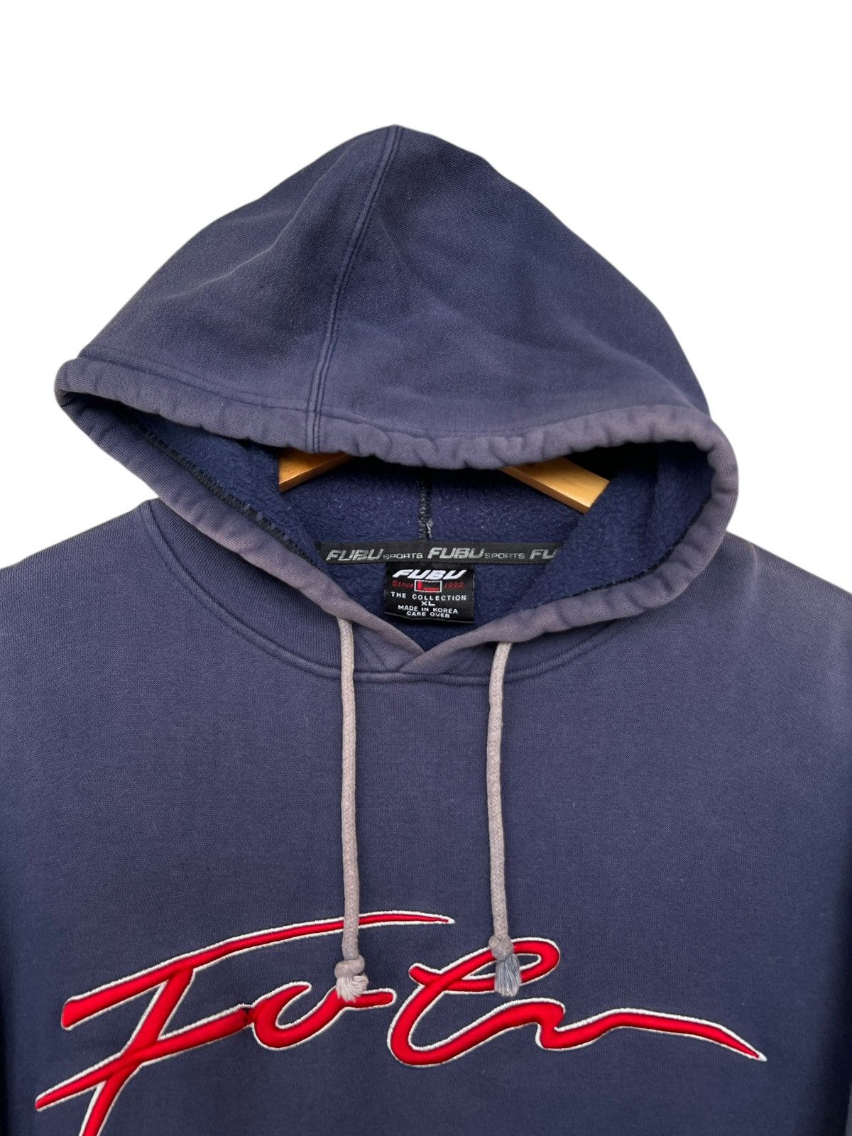 Fubu Vintage Y2K Fubu Embroidered Logo Sunfaded Baggy Hoodie Size US XL / EU 56 / 4 - 9 Thumbnail