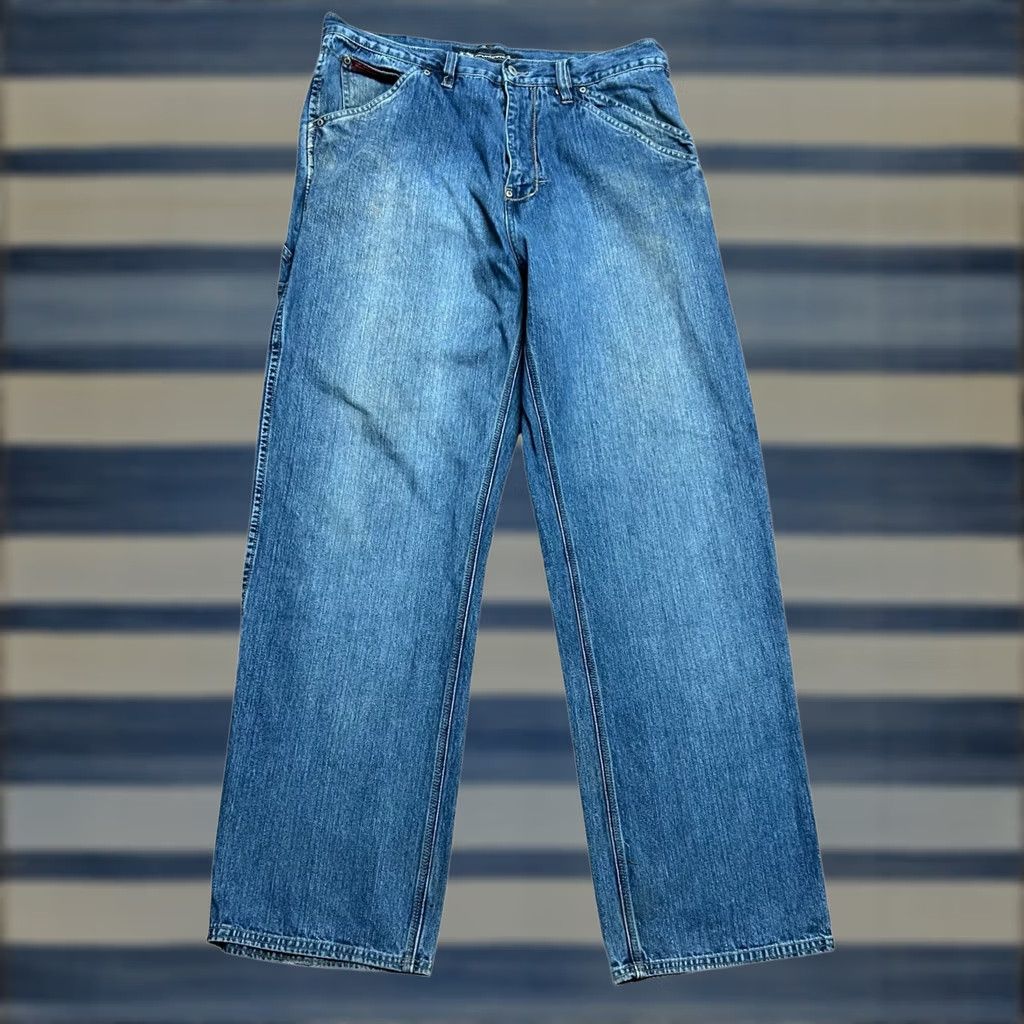 Vintage Drunkn Munky Jeans 5-Pocket Straight Leg Distressed 38x34 Vintage Y2K Blue Men Regular Size US 38 / EU 54 - 1 Thumbnail
