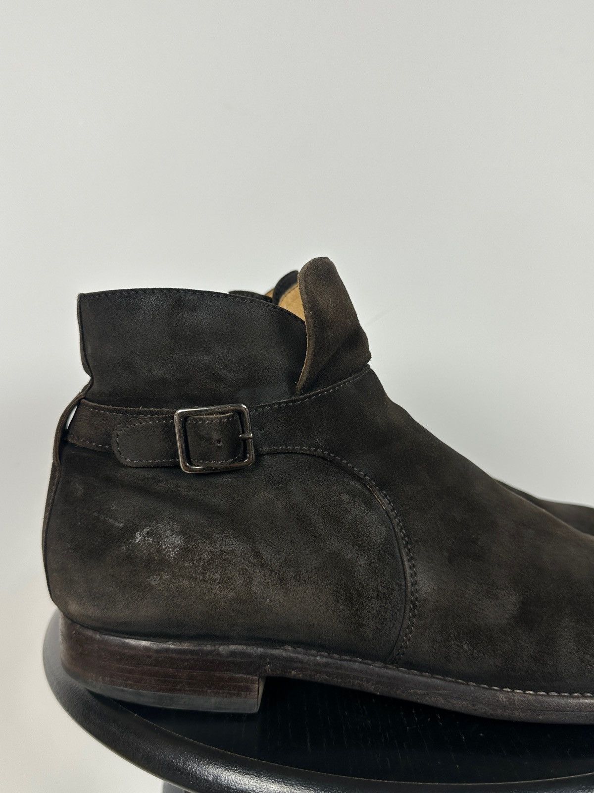 Officine Creative Officine Creative Brown Suede Biker Buckle Strap Boots Size US 10 / EU 43 - 16 Thumbnail