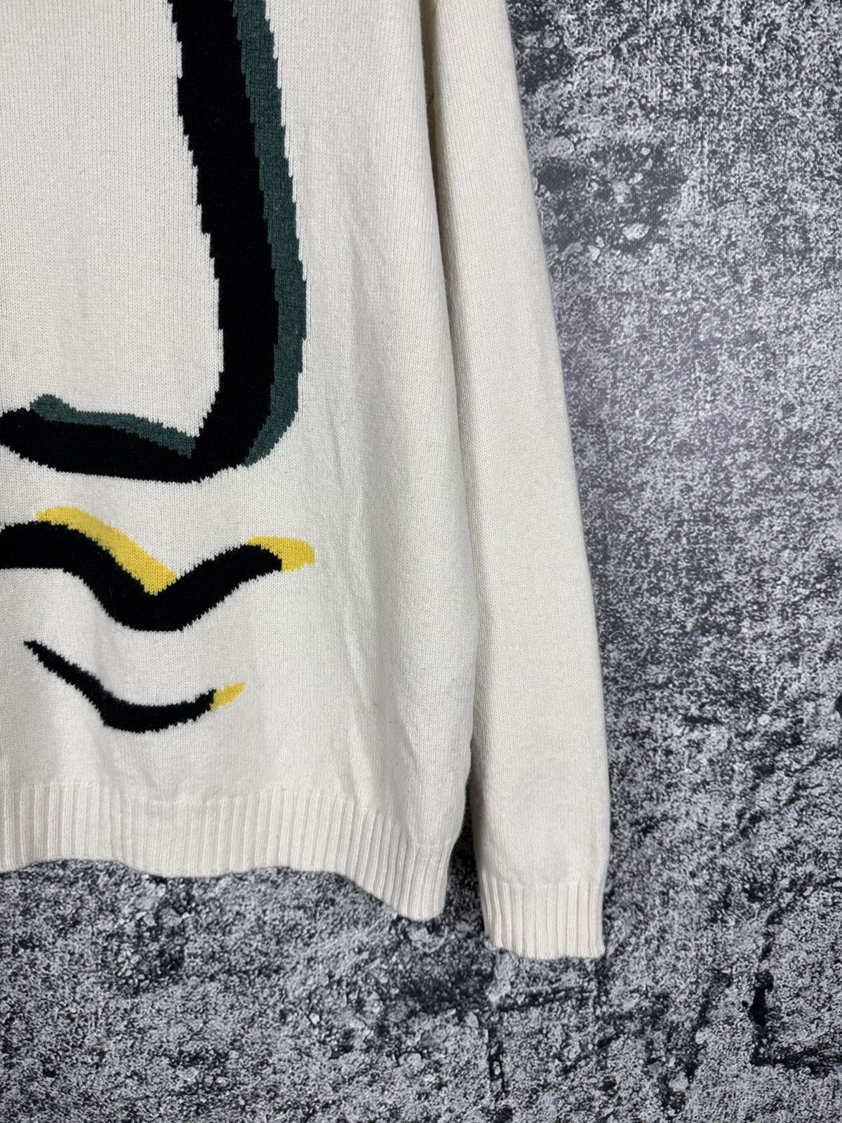 Lacoste Lacoste L!VE Patterned Knit Sweater Wool Pullover Size 40 Size S / US 4 / IT 40 - 5 Thumbnail