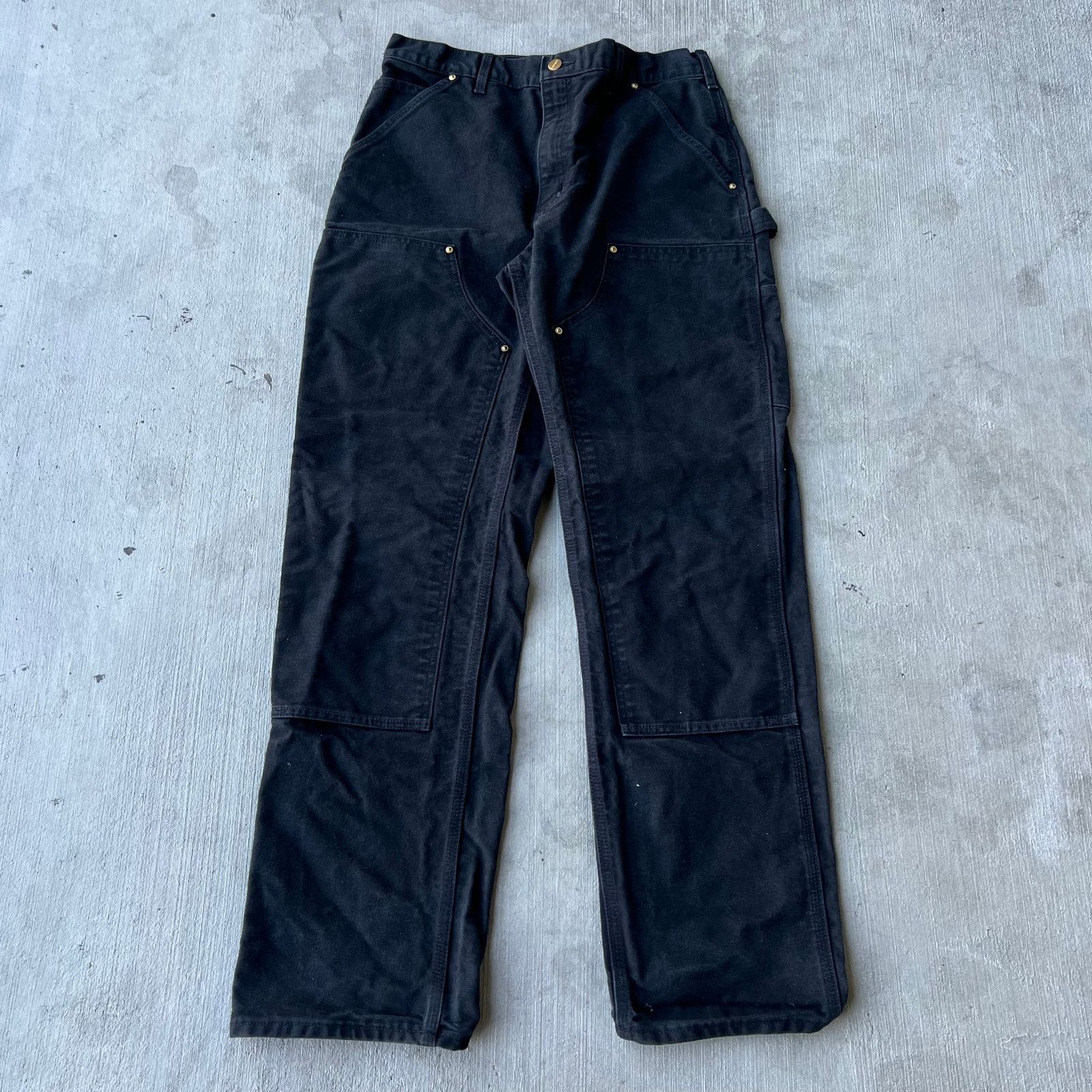 Carhartt × Vintage Carhartt black double knee work wear carpenter pants Size US 31 - 1 Thumbnail