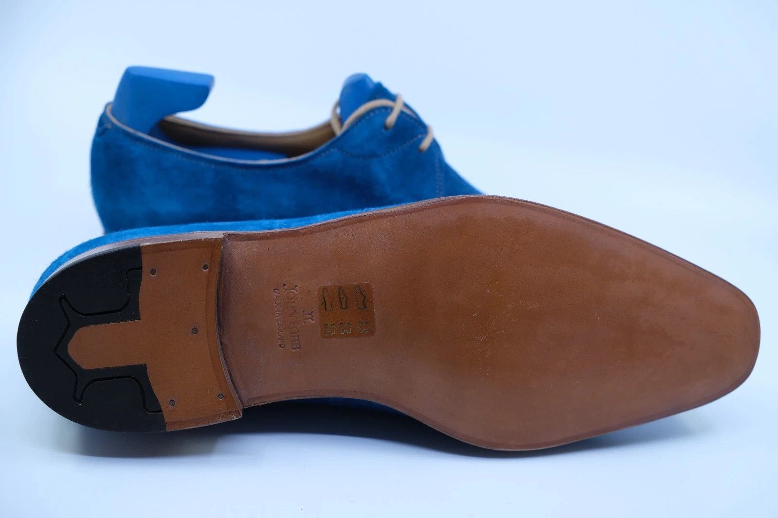 John Lobb New John Lobb Willoughby Suede Blue Derby EU 41 UK 7 / US 8 Size US 8 / EU 41 - 5 Thumbnail