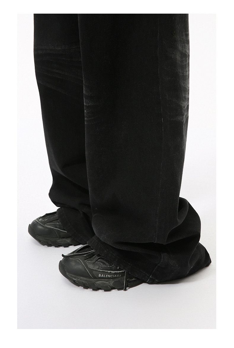 Japanese Brand × Jean Washed vintage pocket design drape straight jeans Size US 32 / EU 48 - 6 Thumbnail