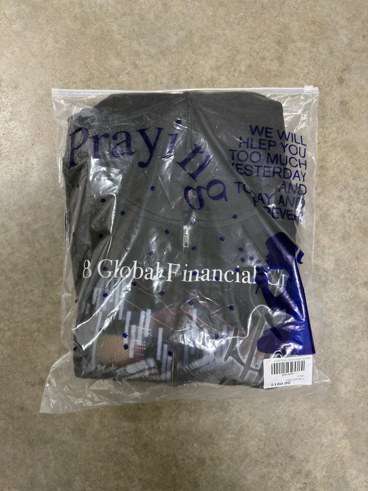 Praying PRAYINGG FINANCIAL CRISIS HOODIE Size US L / EU 52-54 / 3 - 11 Thumbnail