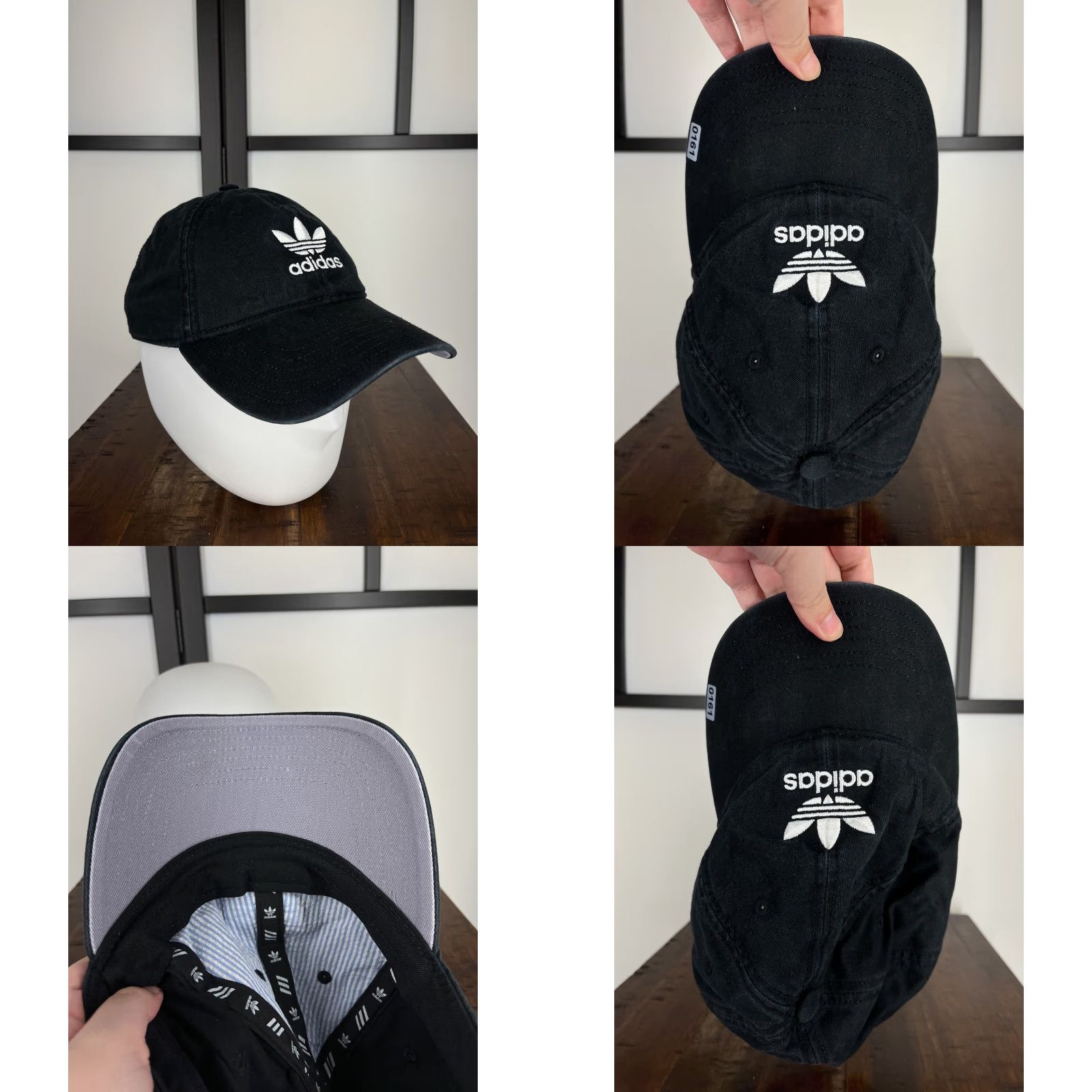 Adidas adidas Hat Cap Baseball Cap Strap Back Mens One Size Black 100% Cotton Twill 3 Stripes Golf Golfer Size ONE SIZE - 8 Thumbnail