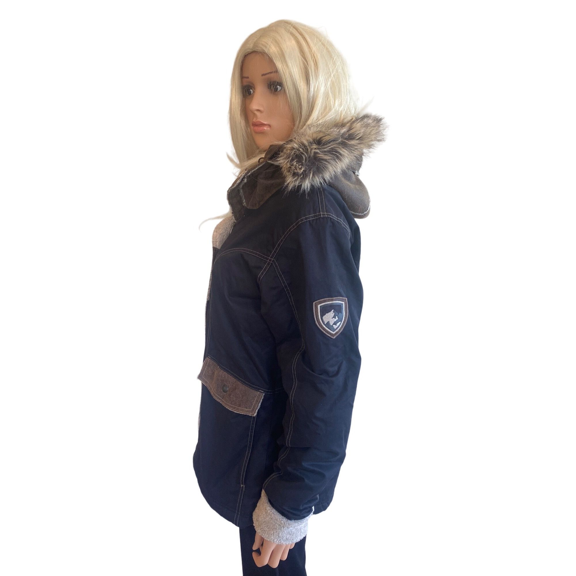 Kuhl NWT Kuhl Arktik Waxed Jacket L Faux Fur Sherling Fleece Hood Size L / US 10 / IT 46 - 6 Thumbnail