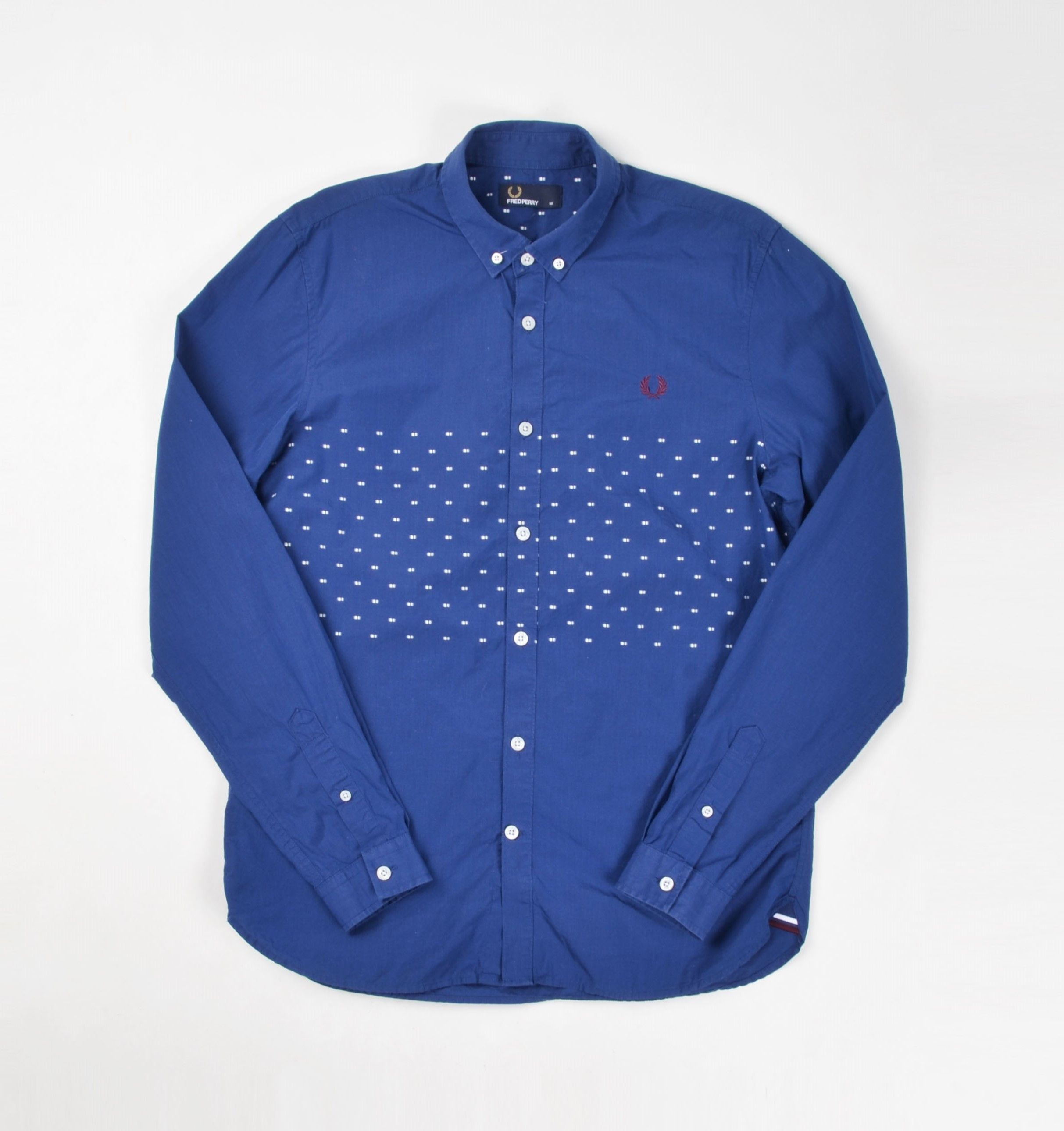 Fred Perry Fred Perry Men's Blue Long Sleeve Button Up Shirt Size US M / EU 48-50 / 2 - 1 Thumbnail