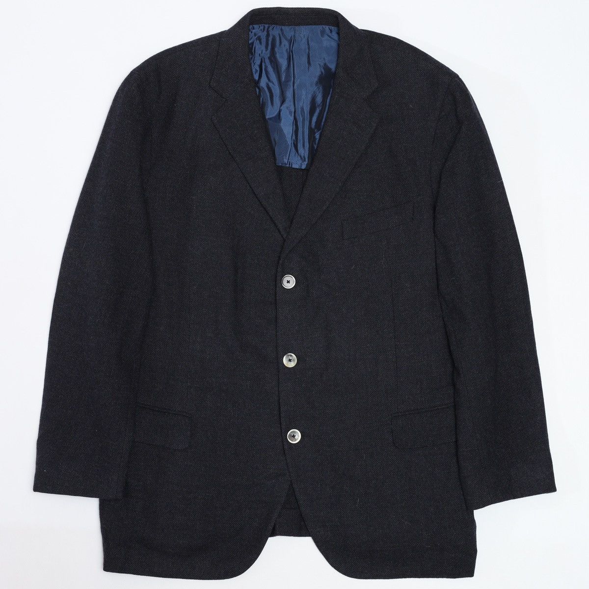Caruso Raffaele Caruso Navy Blazer Jacket Wool Cashmere Size 46R - 1 Thumbnail