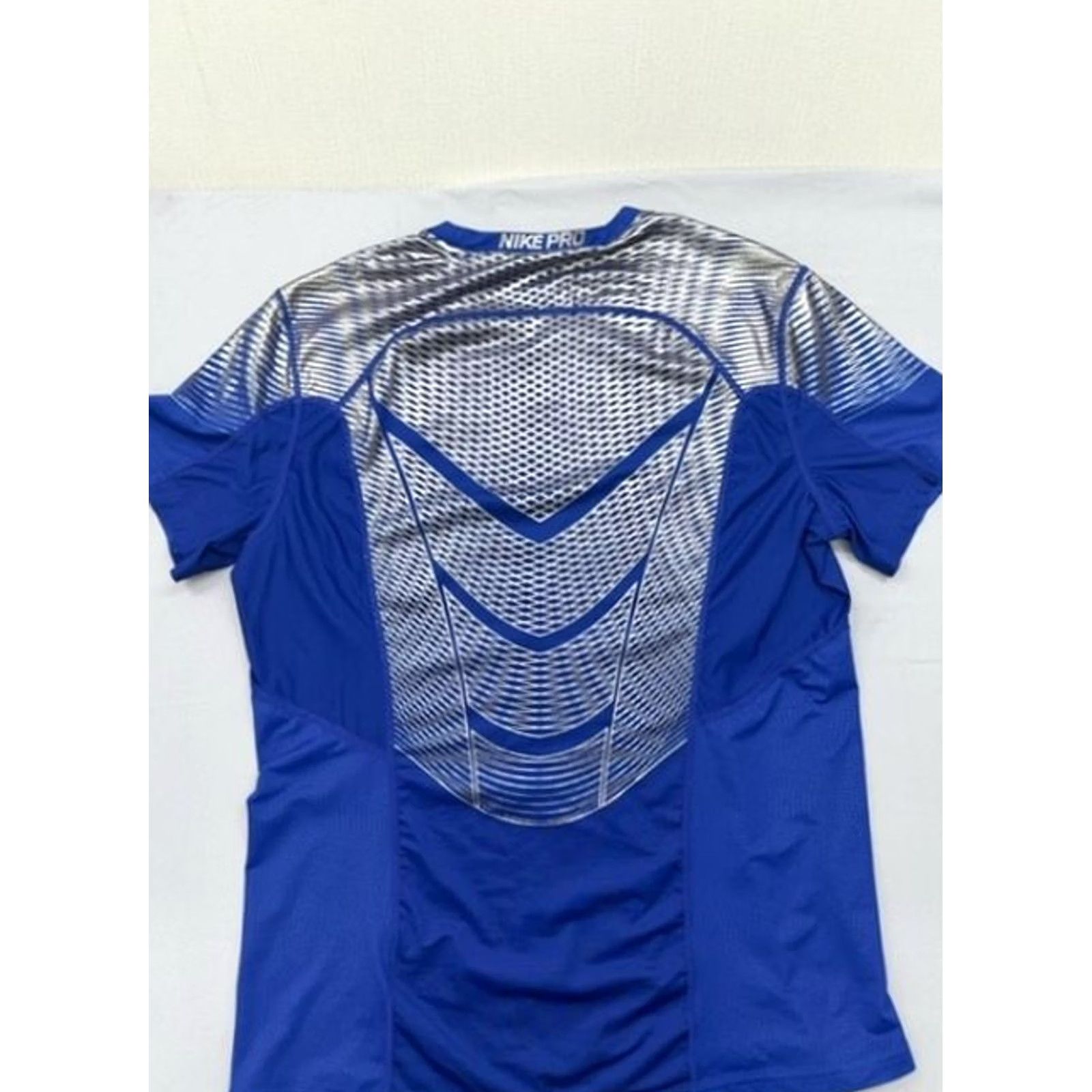 Nike Nike Pro Hypercool Men's Blue Fitted Short Sleeve Crewneck Shirt L Size US L / EU 52-54 / 3 - 2 Thumbnail