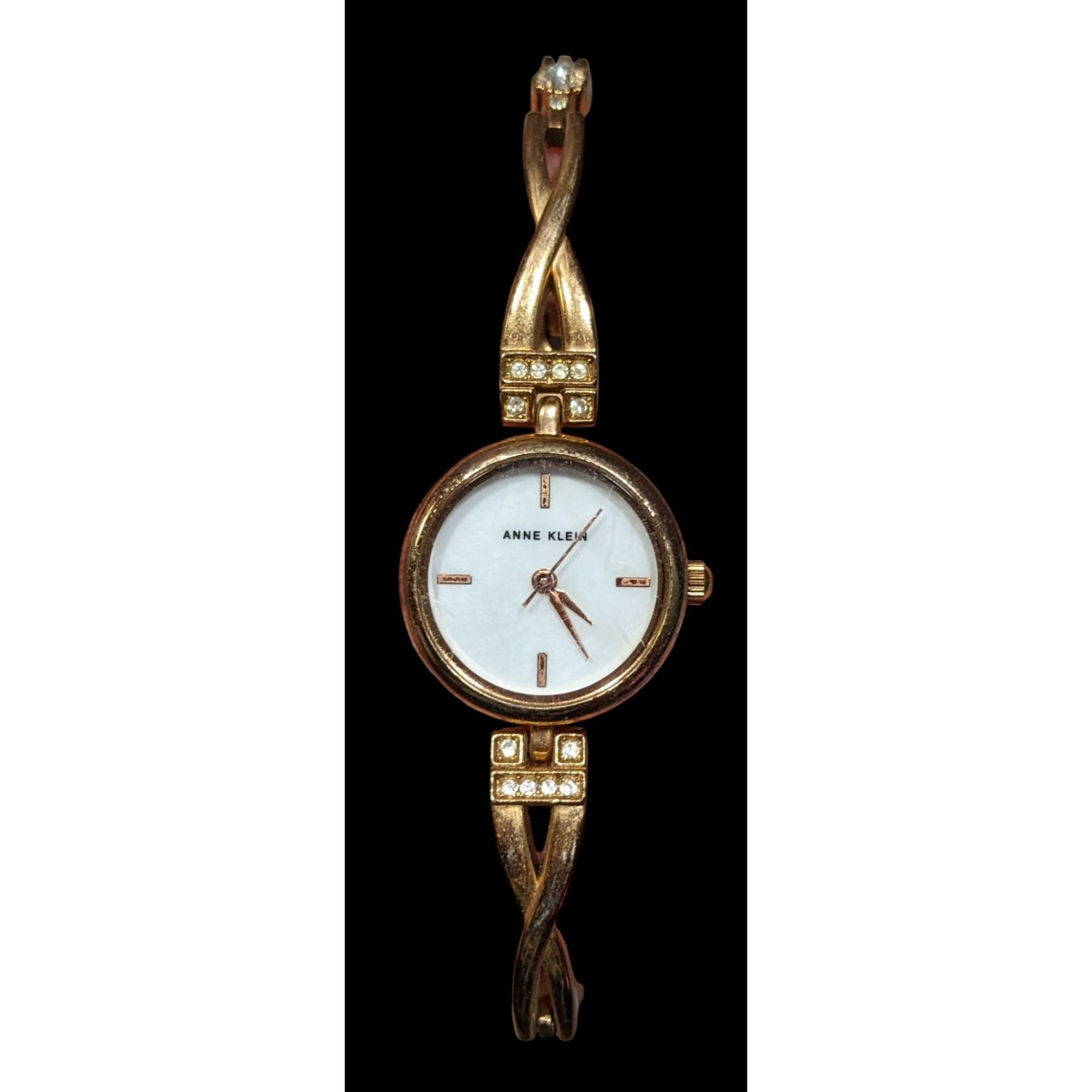 Anne Klein Anne Klein Gold Tone Watch With Rhinestones And Mother Of Pe Size ONE SIZE - 1 Thumbnail