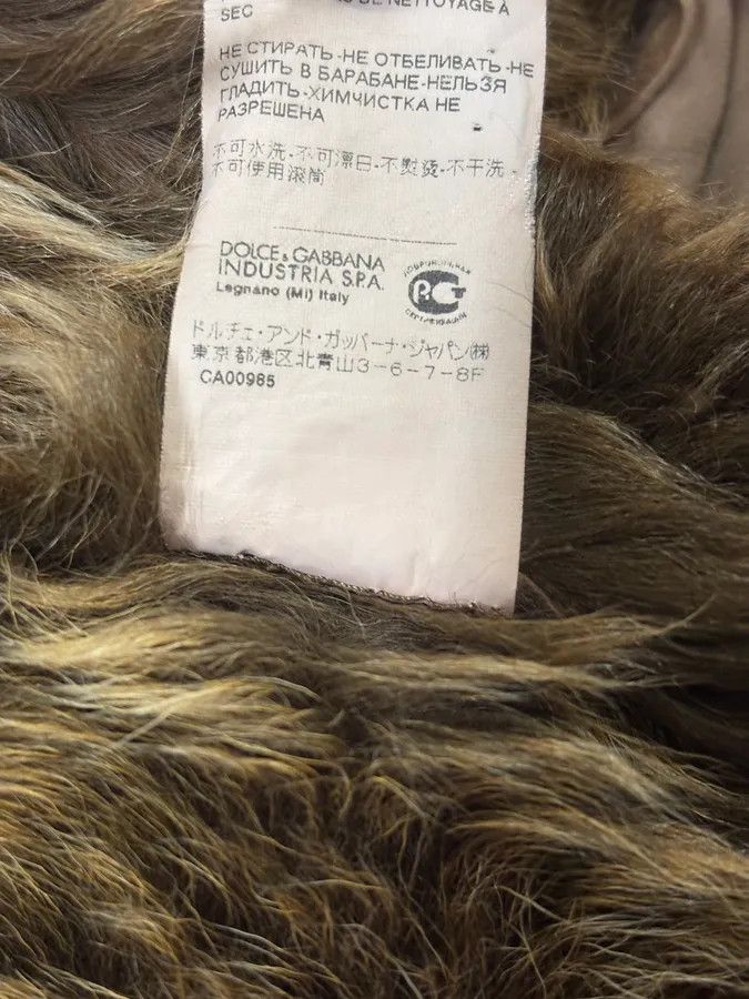 Dolce & Gabbana 2000s Dolce & Gabbana Beige Asymmetrical Fur Collar Suede Leather Jacket Size M / US 6-8 / IT 42-44 - 12 Thumbnail
