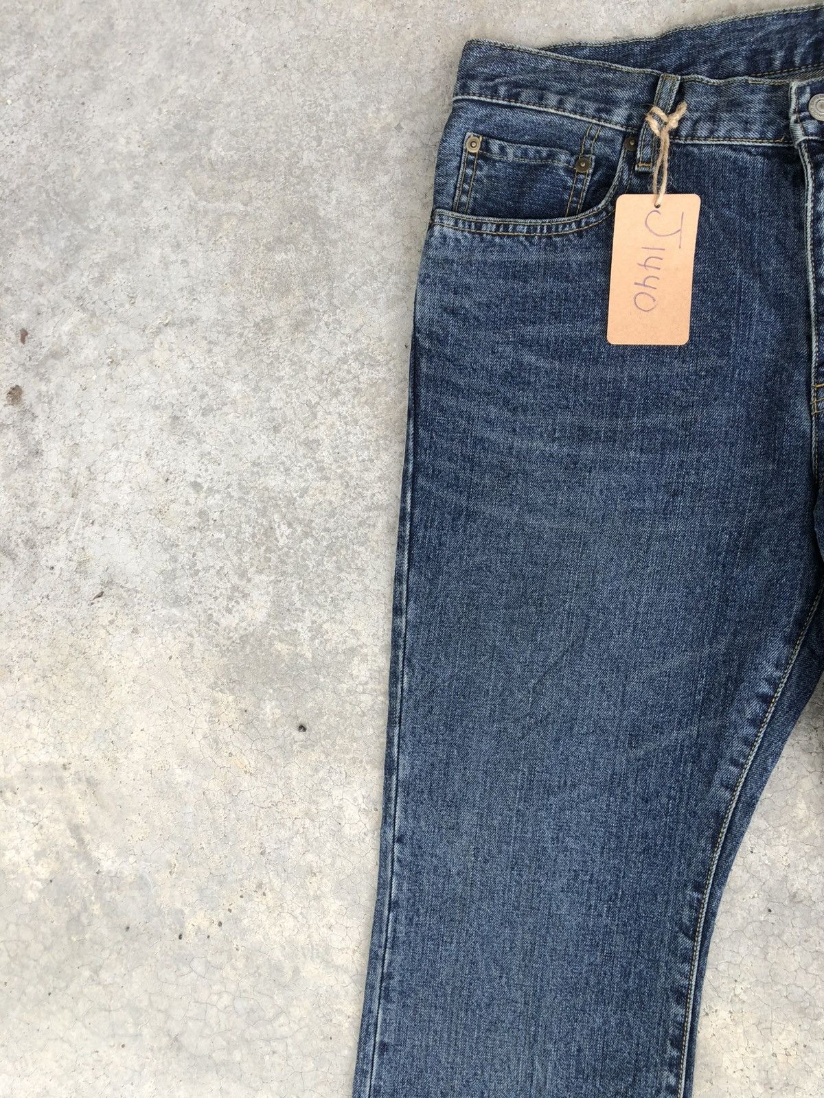 If Six Was Nine Japanese Uniqlo Flared Jeans Distressed Bootcut Size US 33 - 4 Thumbnail