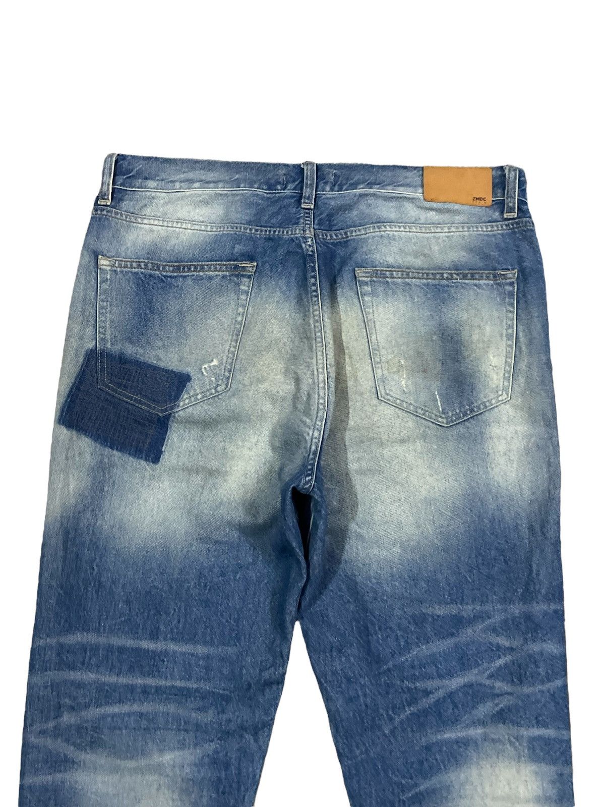 Kapital Vintage Japanese Brand Crazy Denim Wash Boro Tapered Jeans Size US 36 / EU 52 - 9 Thumbnail