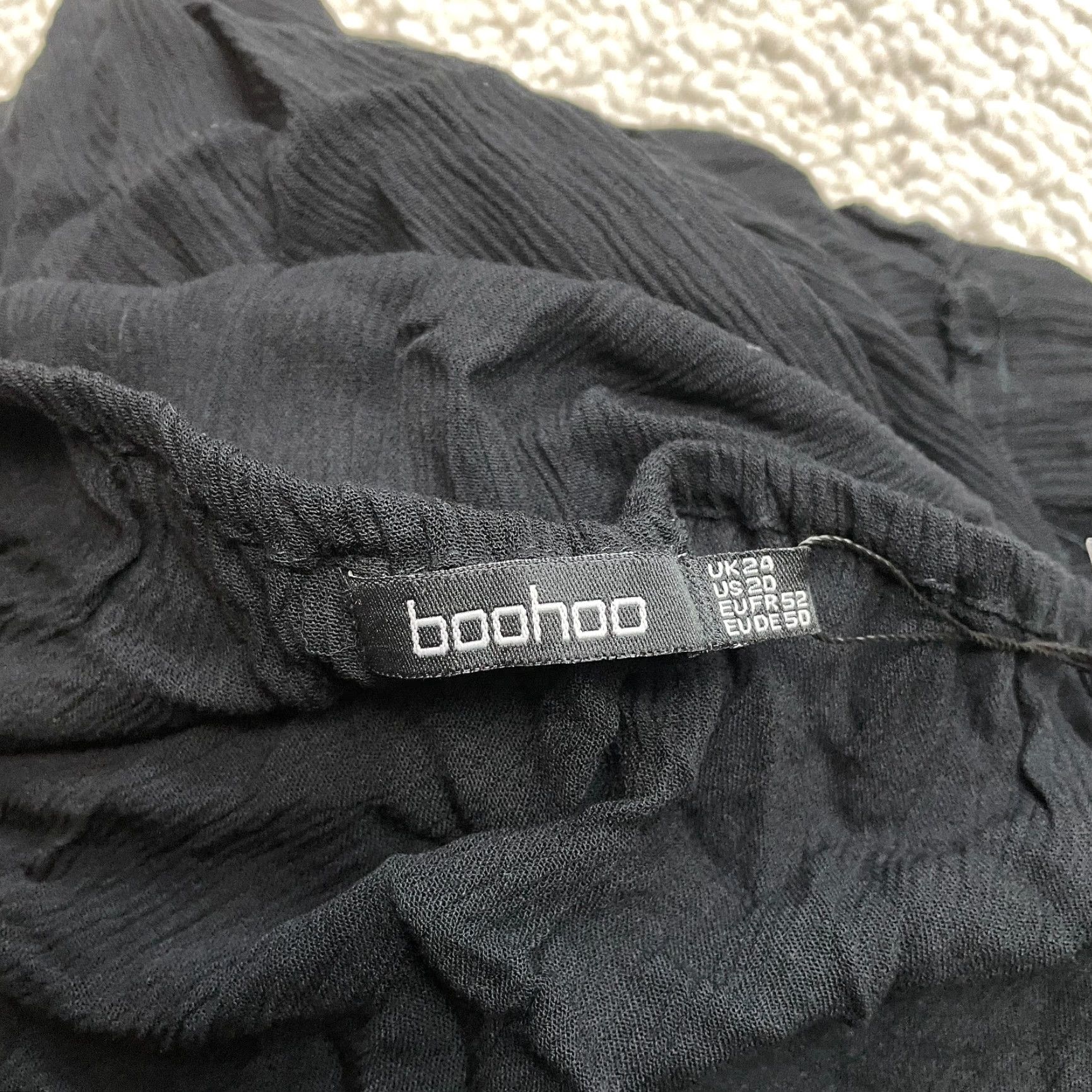 Boohoo Boohoo Plus Halter Tiered Maxi Smock Dress Womens 20 Black Midi Sleeveless New Size 3XL / US 20-22 - 6 Thumbnail
