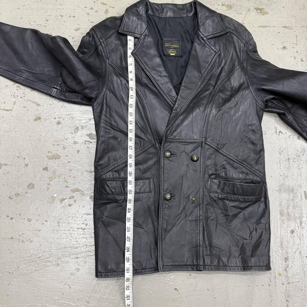 Leather Lambskin Leather Patina Double Breasted Short Coat Size US M / EU 48-50 / 2 - 5 Thumbnail