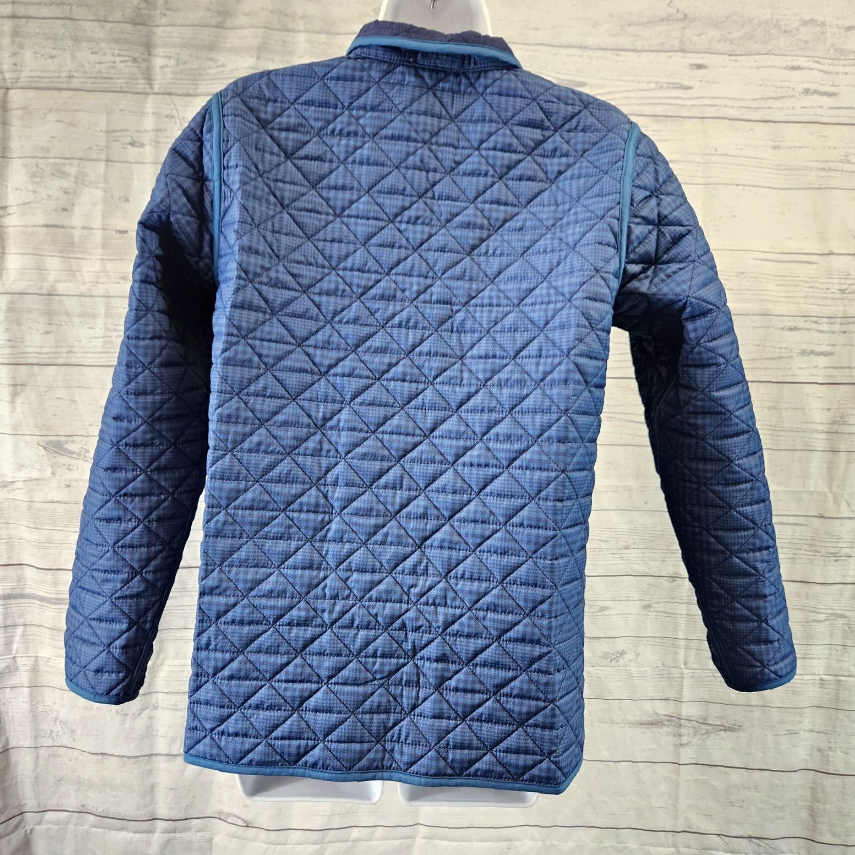 Lands' End VINTAGE Lands End Womens Quilted Reversible Jacket Sz Small Blue Snap Buttons Size S / US 4 / IT 40 - 6 Thumbnail