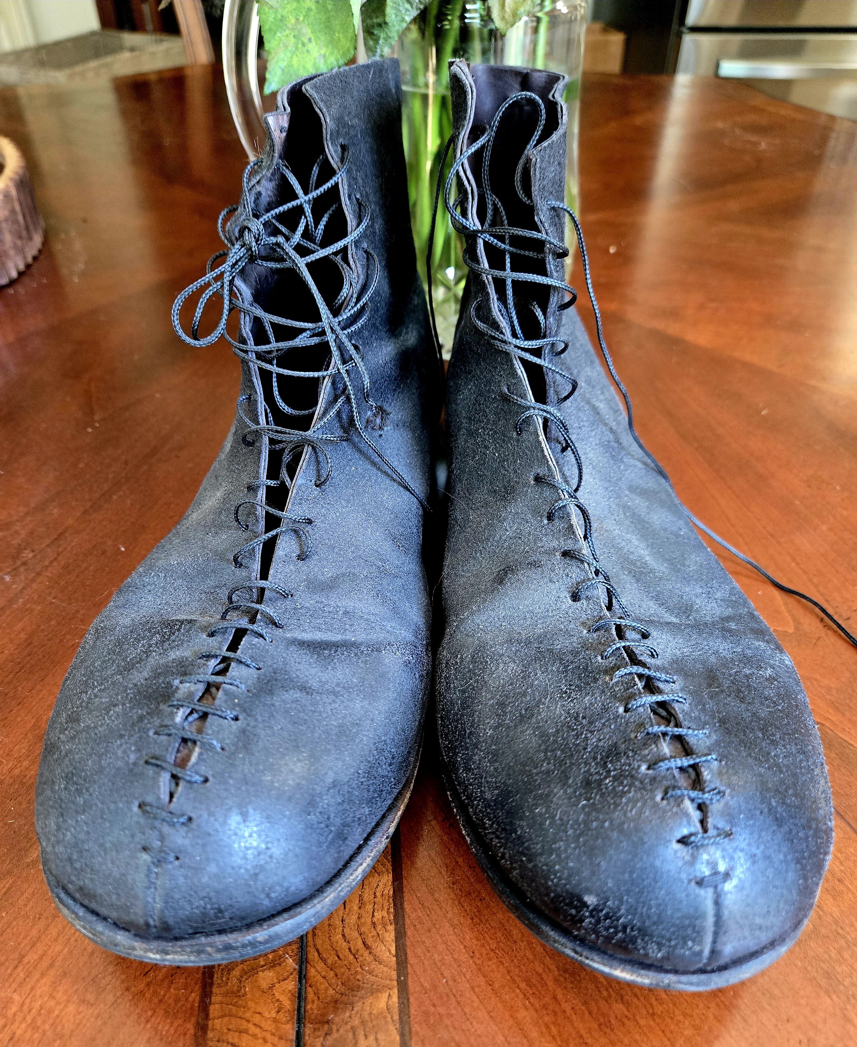 Carpe Diem Carpe Diem Reverse Horse Leather Suture Boots Size US 11 / EU 44 - 2 Thumbnail