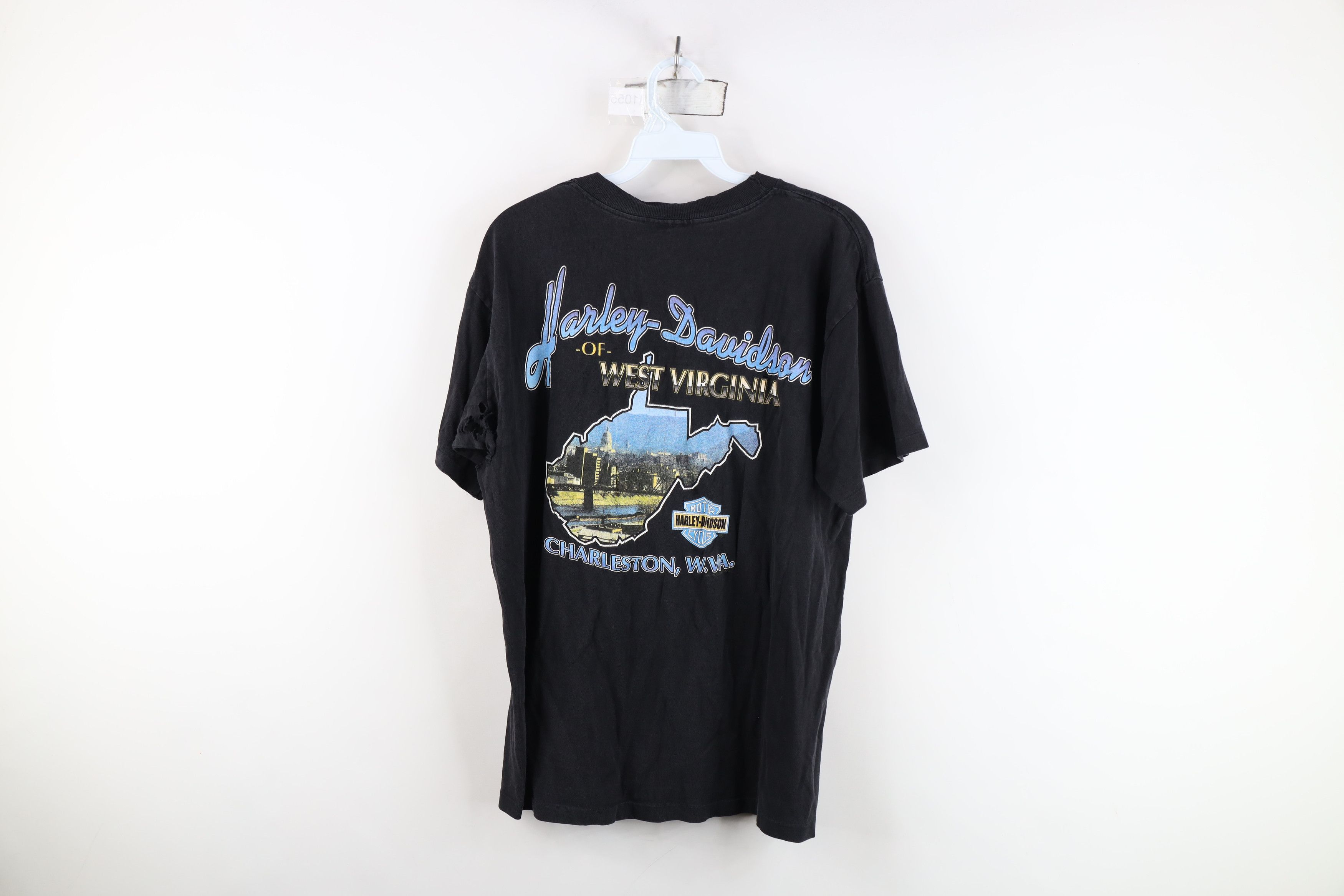 Harley Davidson Vintage 90s Harley Davidson Lightning T-Shirt Black USA Size US M / EU 48-50 / 2 - 14 Thumbnail