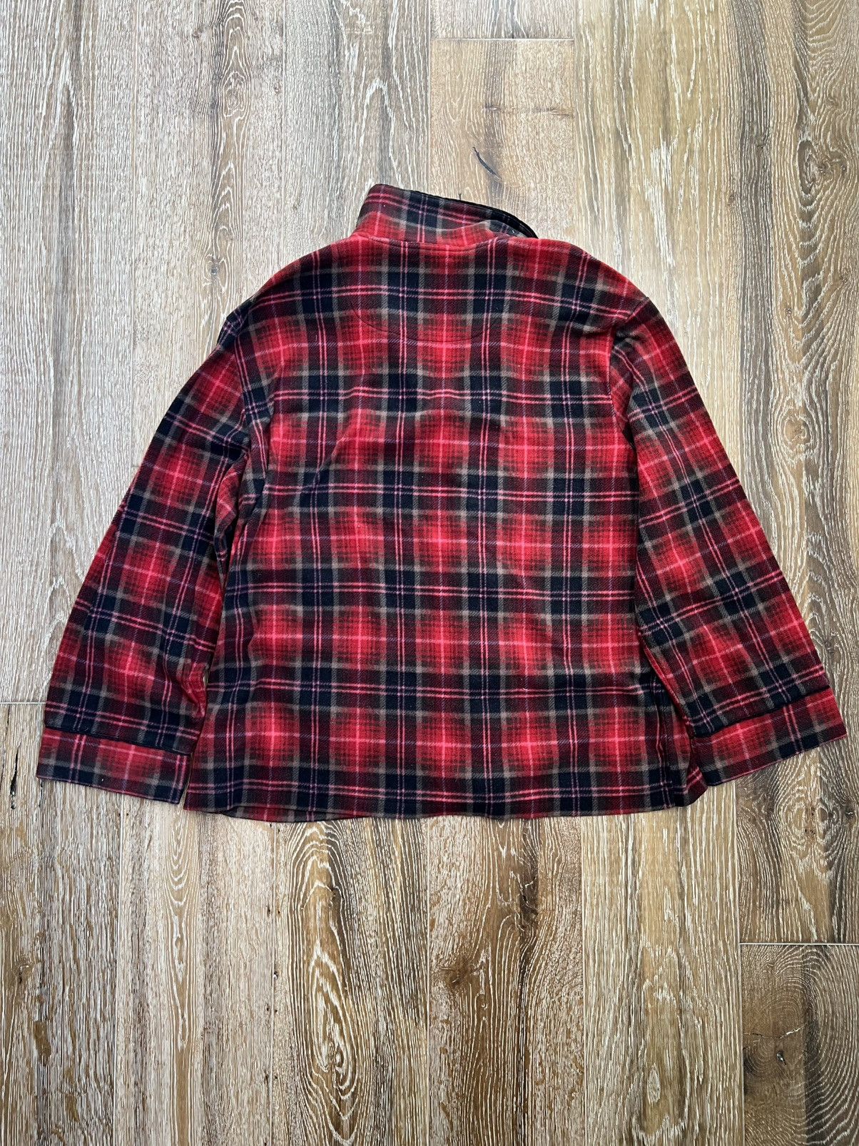 SKIMS SKIMS Red Black Plaid Fleece Sleep Flannel Size XL / US 12-14 / IT 48-50 - 2 Thumbnail
