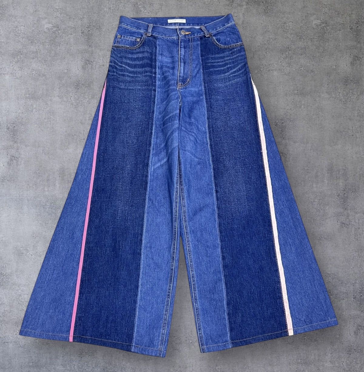 Tsumori Chisato TsumoriChisato Issey Miyake Spliced Wide Leg Patchwork Denim Size US 28 / EU 44 - 2 Thumbnail
