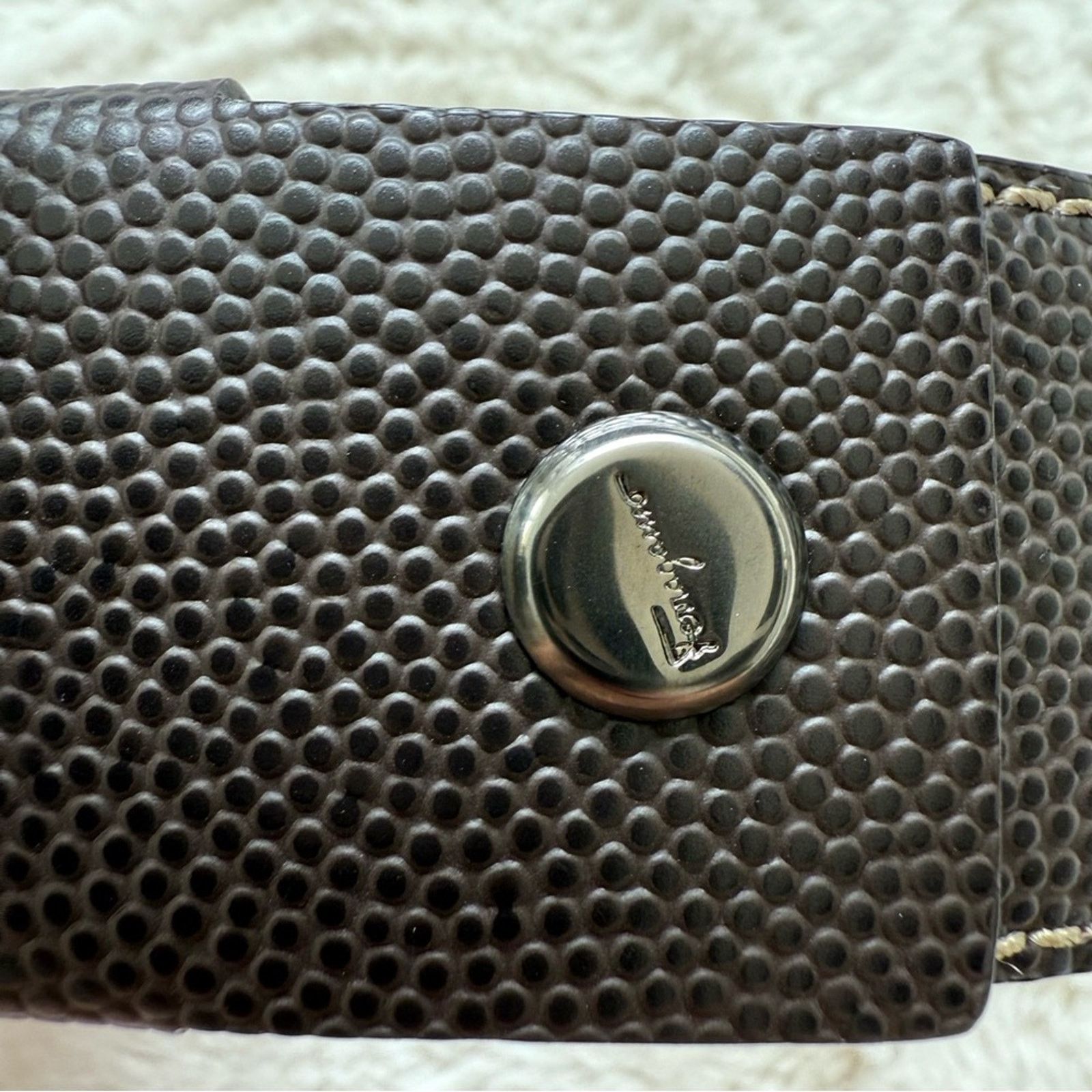 Salvatore Ferragamo Salvatore Ferragamo stingray leather belt size40 Retail 950 Size 40 - 4 Thumbnail