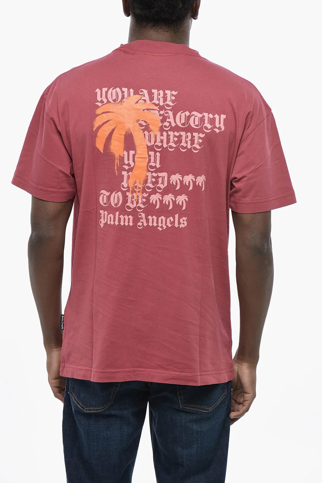 Palm Angels og1mm0226 Cotton Crewneck T-Shirt in Red Size US S / EU 44-46 / 1 - 2 Thumbnail