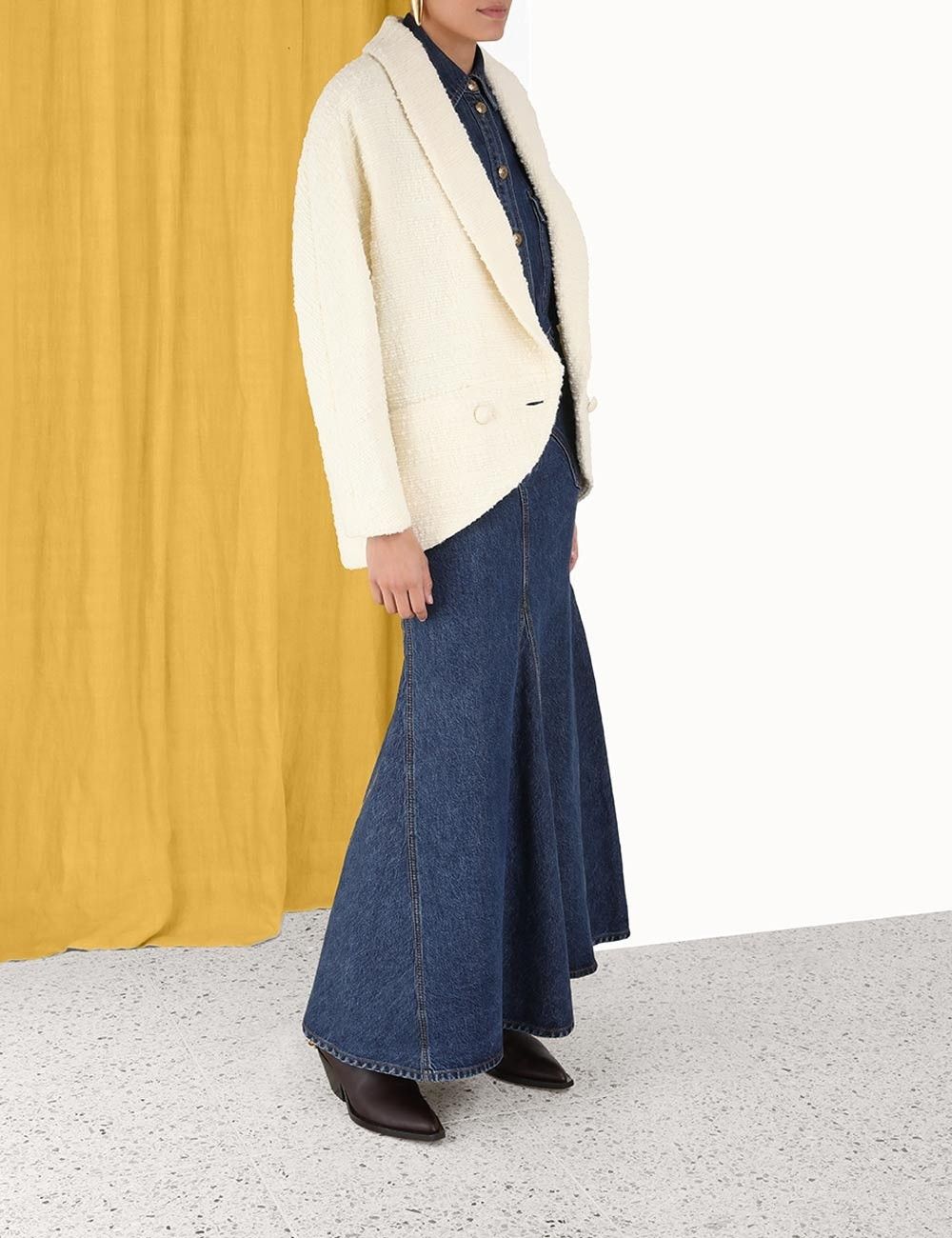Zimmermann oc11z0225 Luminosity Oversized Coat in Ivory Size XL / US 12-14 / IT 48-50 - 3 Thumbnail