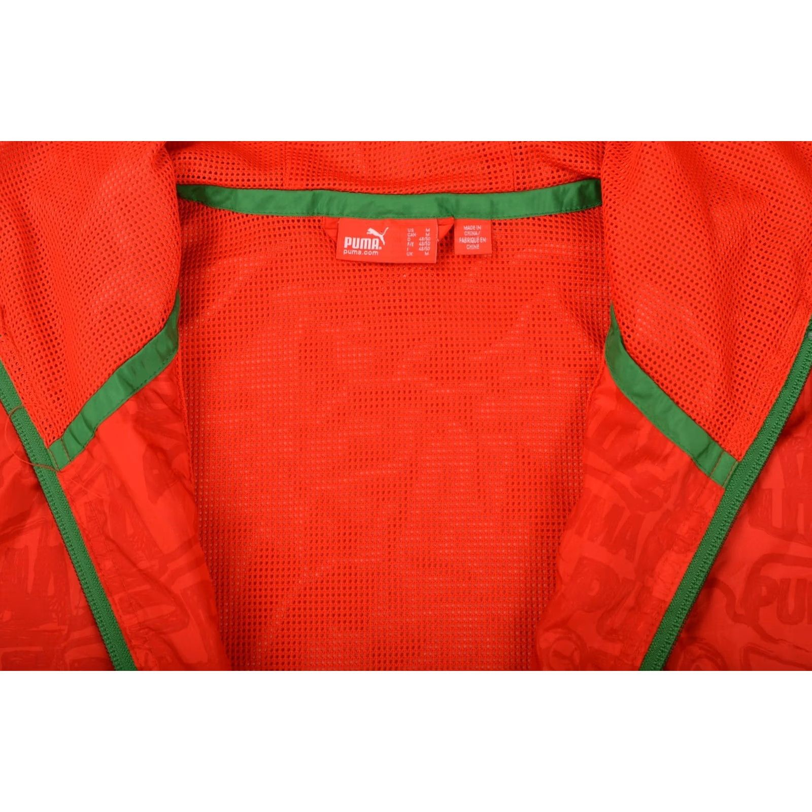 Puma PUMA Archive Red Green Hooded Full Print Track Jacket Windbreaker M Mens Jacket Red Archive Windbreaker Track Jacket Size US M / EU 48-50 / 2 - 4 Thumbnail