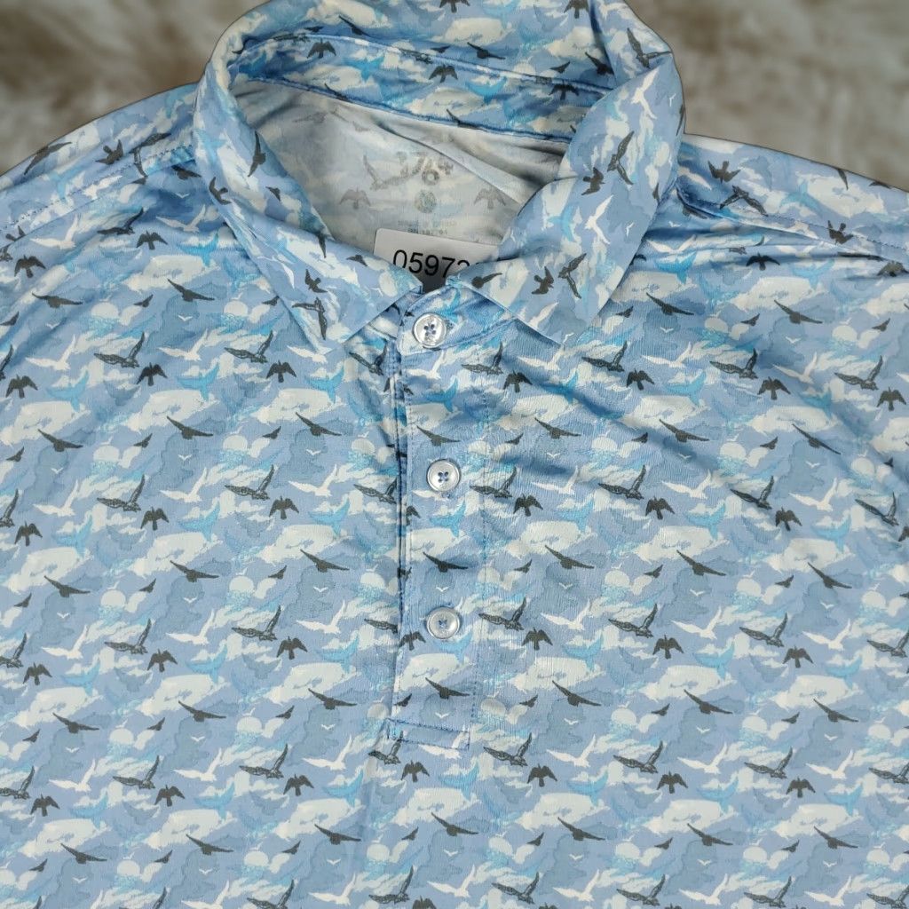 Vintage 1764 Polo Shirt Mens L Blue Logo Polo Shirt Shirt Polo Mens Blue 1764 Logo Sports Modern Preppy American 90s Mens Size US L / EU 52-54 / 3 - 1 Thumbnail