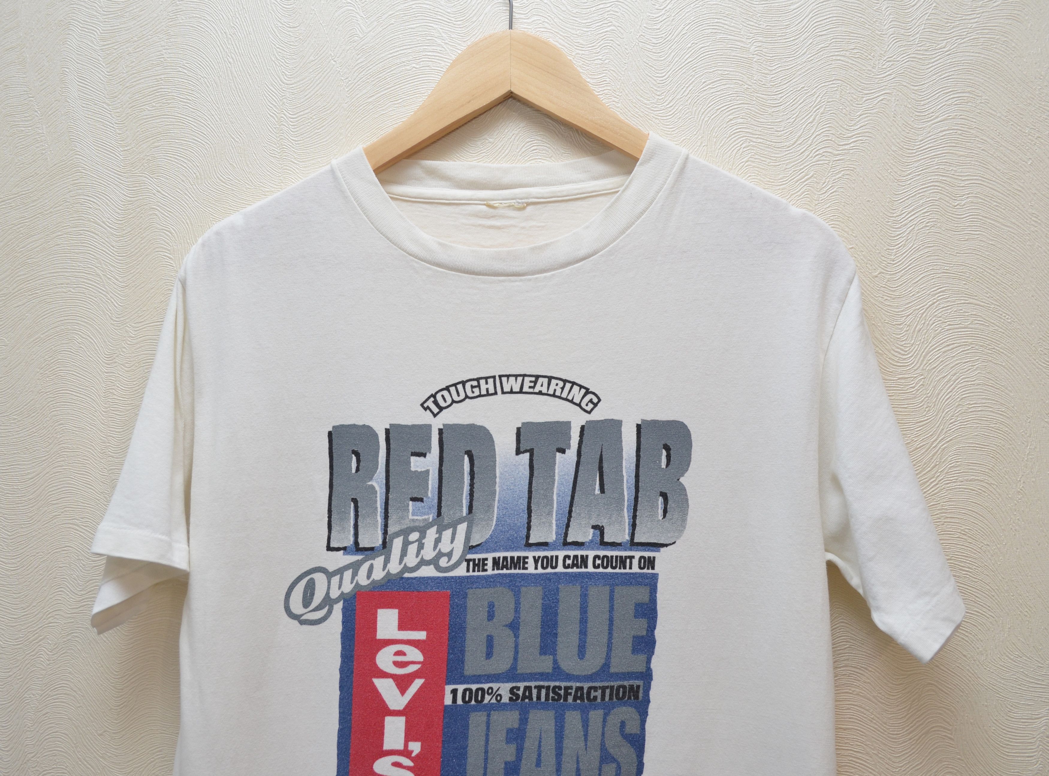 Levi's × Vintage Vintage 90s Levi's Big Logo T Shirt RARE Size US S / EU 44-46 / 1 - 2 Thumbnail