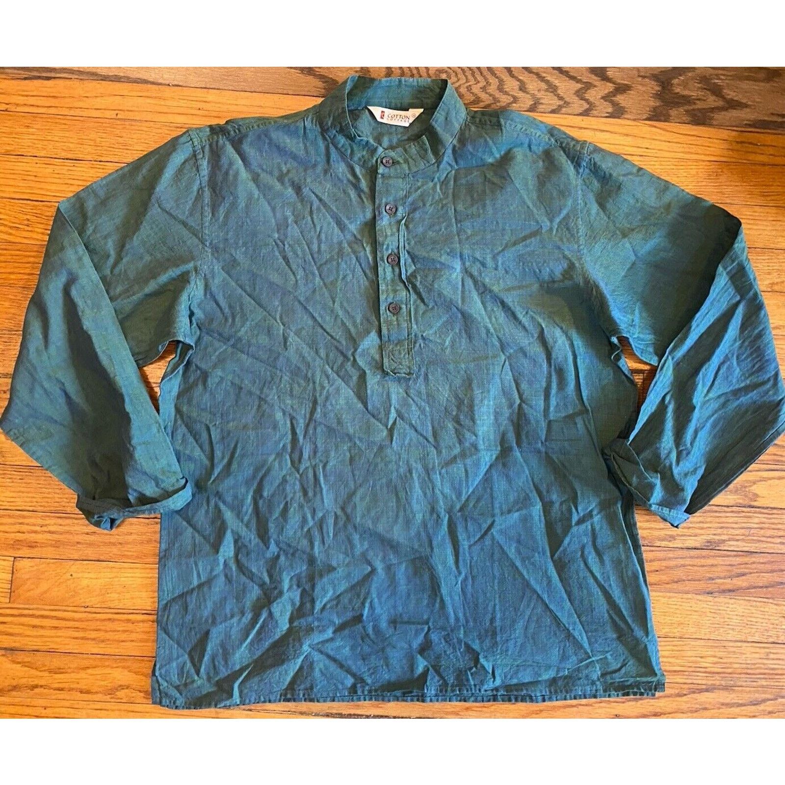 Other Cotton Cottage Mens Medium Button Shirt Green Size US M / EU 48-50 / 2 - 1 Thumbnail