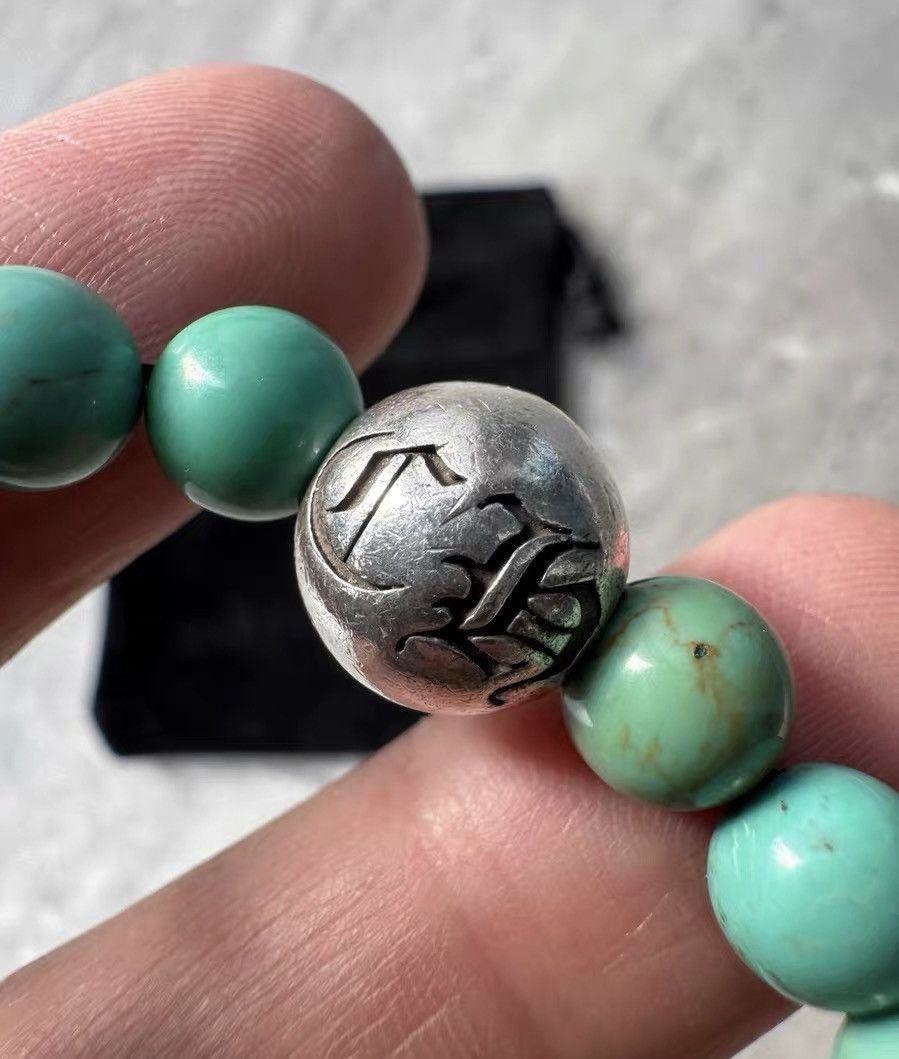 Chrome Hearts Chrome Hearts Turquoise Two Silver Beads Bracelet Size ONE SIZE - 5 Thumbnail